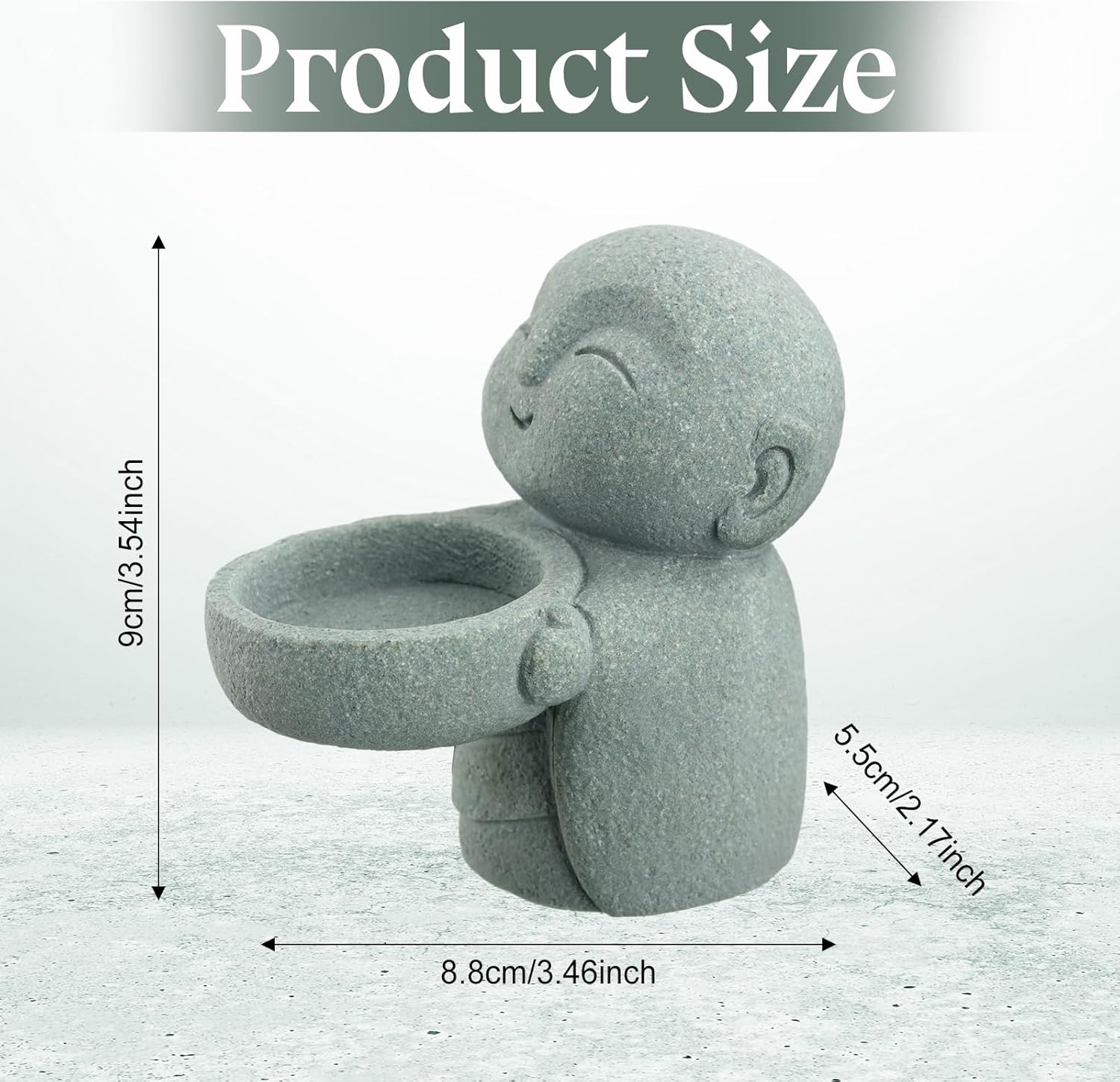 Landical Buddha Sandstone Statue for Feng Shui Decor