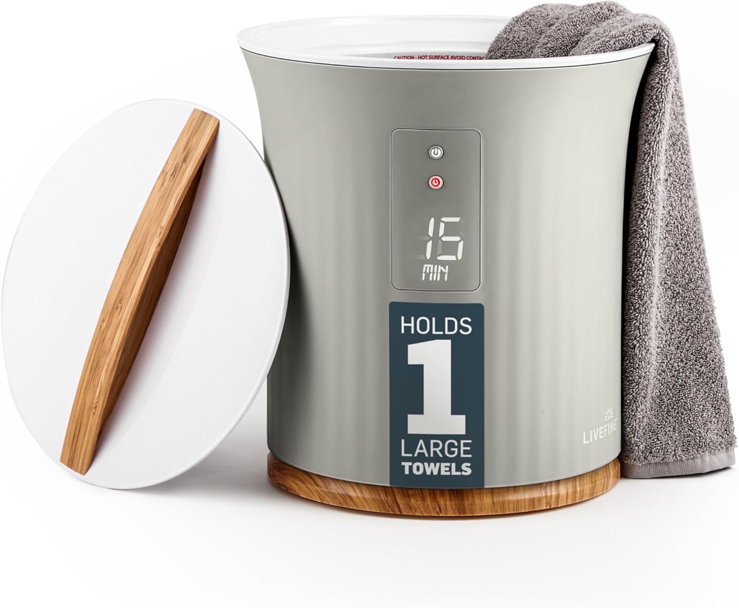 Live Fine Towel Warmer with LED Timer and Auto Shut-Off