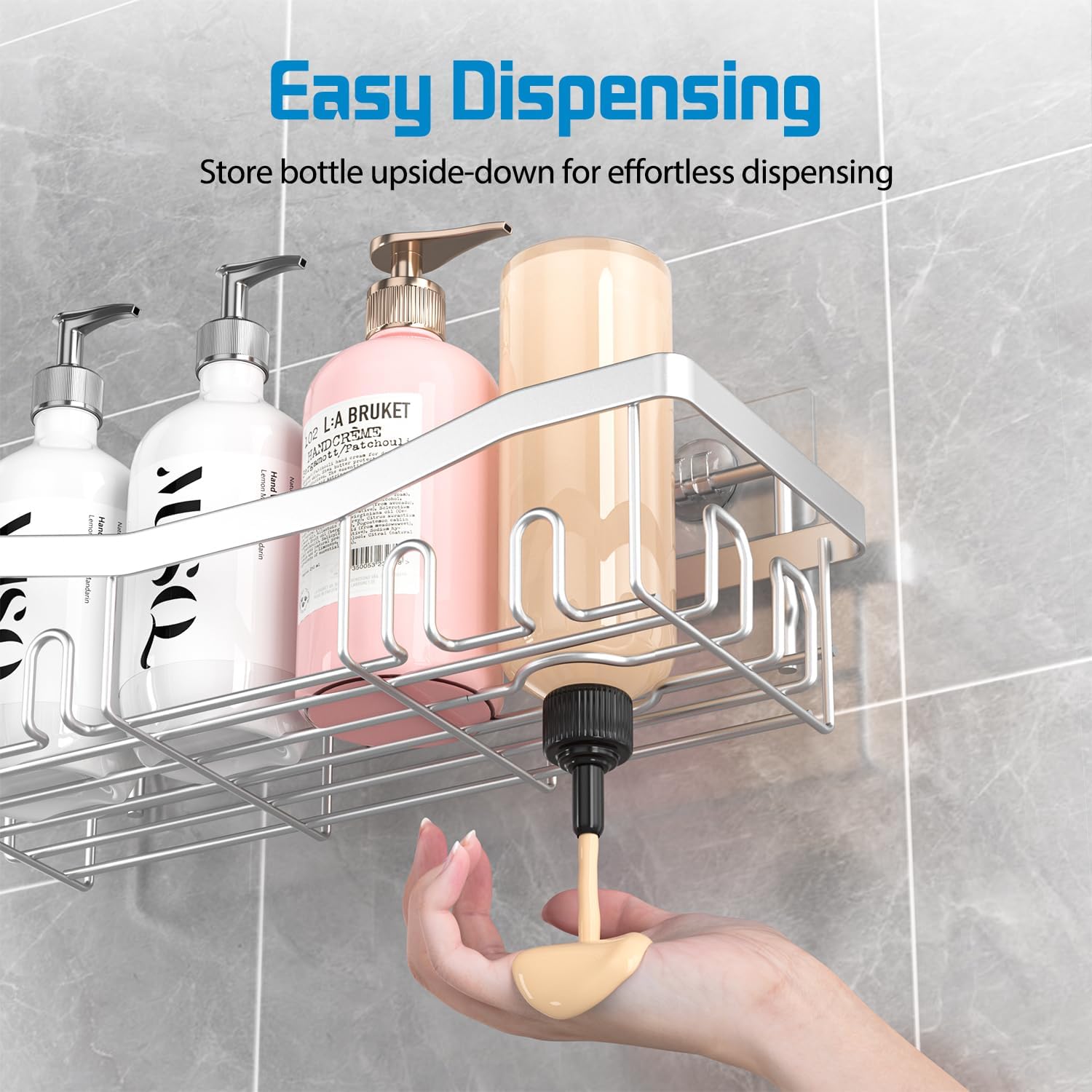 Youvip 5-Pack Shower Organizers Set Silver