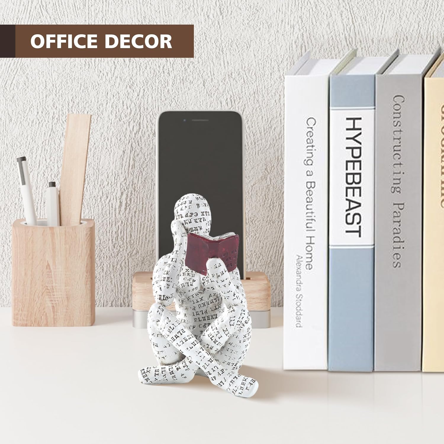 GRAPMKTG Reading Women Statue Home Decor Sculpture