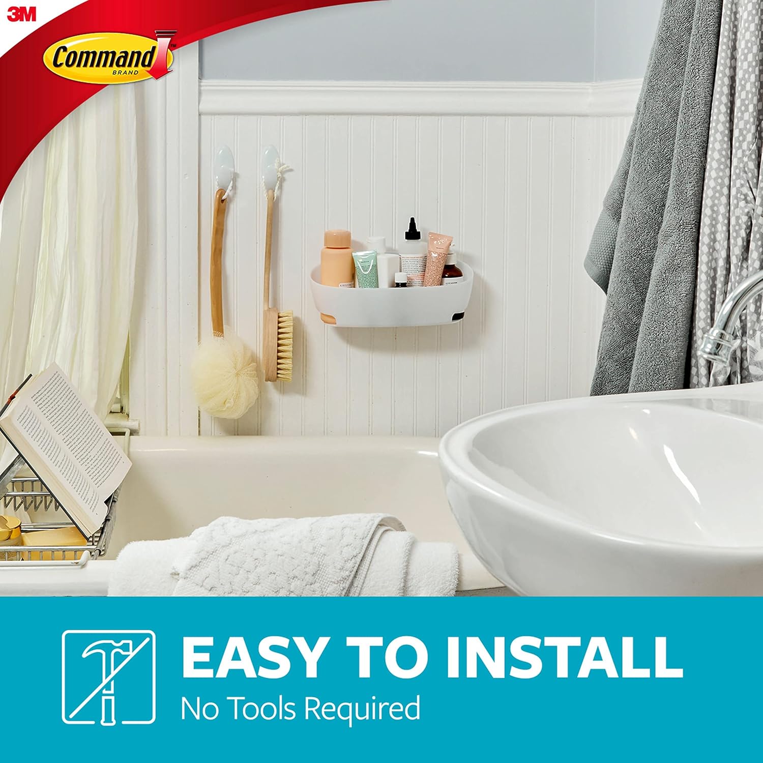 Command Bathroom Accessories 5-Piece Organizer Set