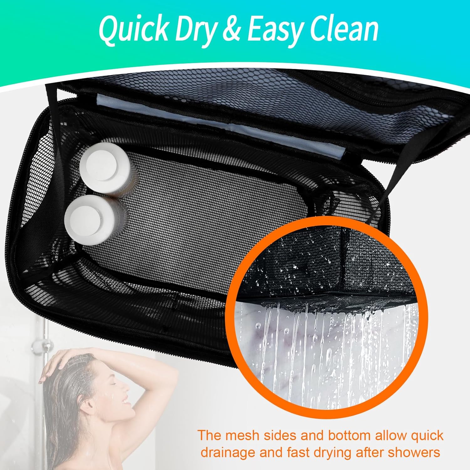 EaseGave Mesh Shower Caddy - Portable Large Capacity