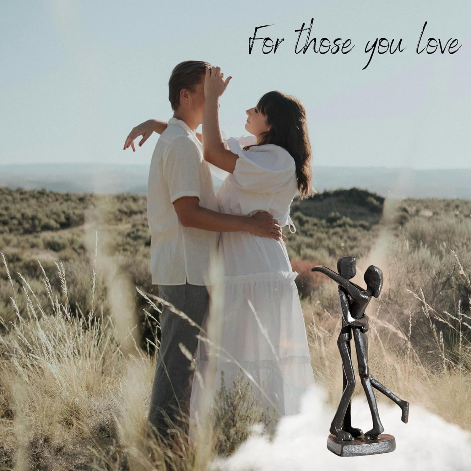 6th Anniversary Couple Iron Sculpture Romantic Gift for Her
