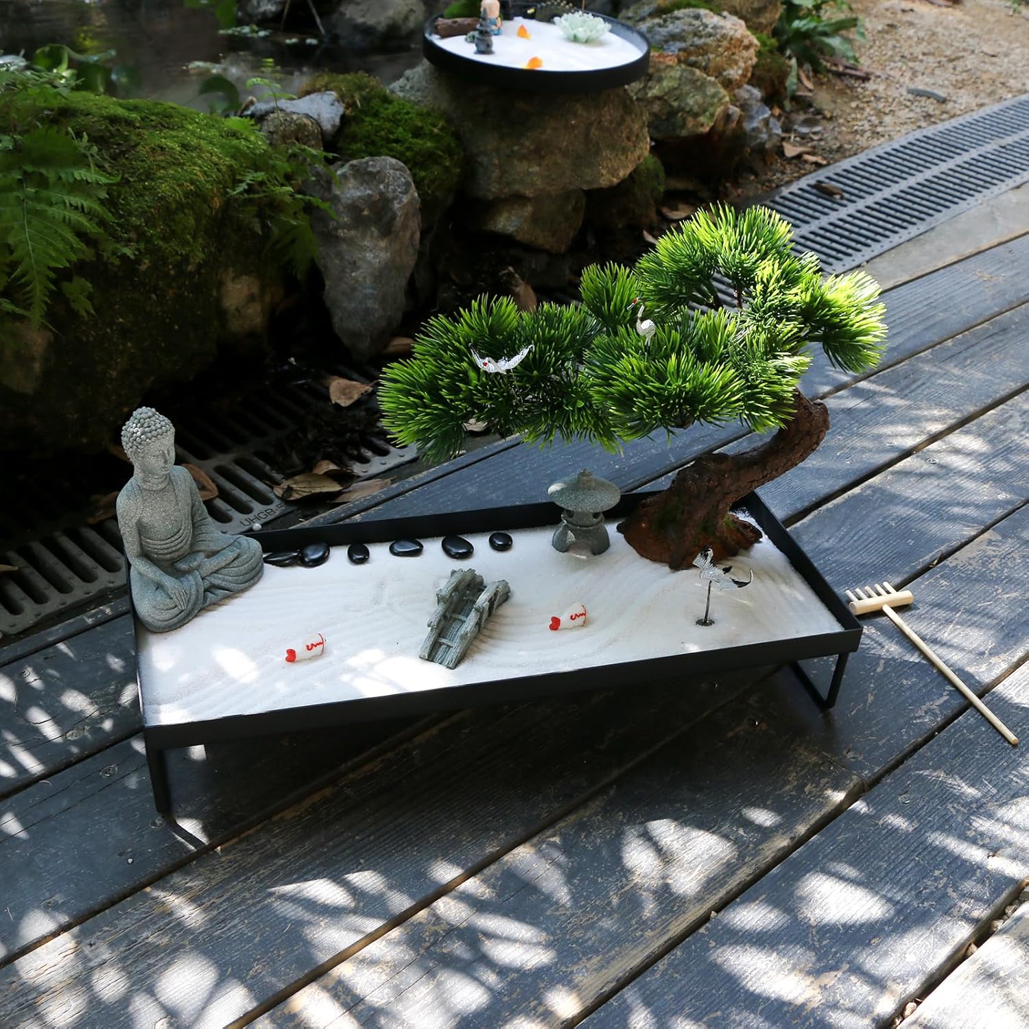BangBangDa Japanese Meditation Garden Decor for Desk and Office