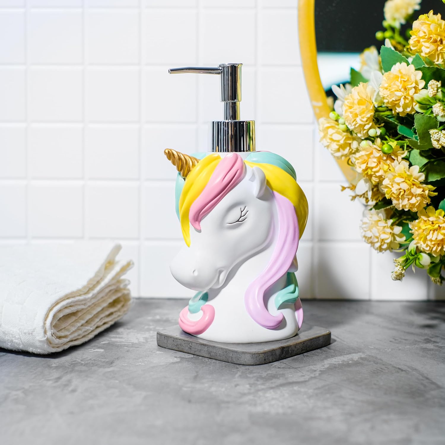 Unicorn Soap Dispenser Bathroom Decor