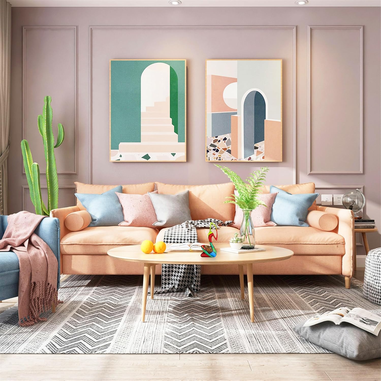 Suruim Colorful Abstract Woman Sculpture Home Decor