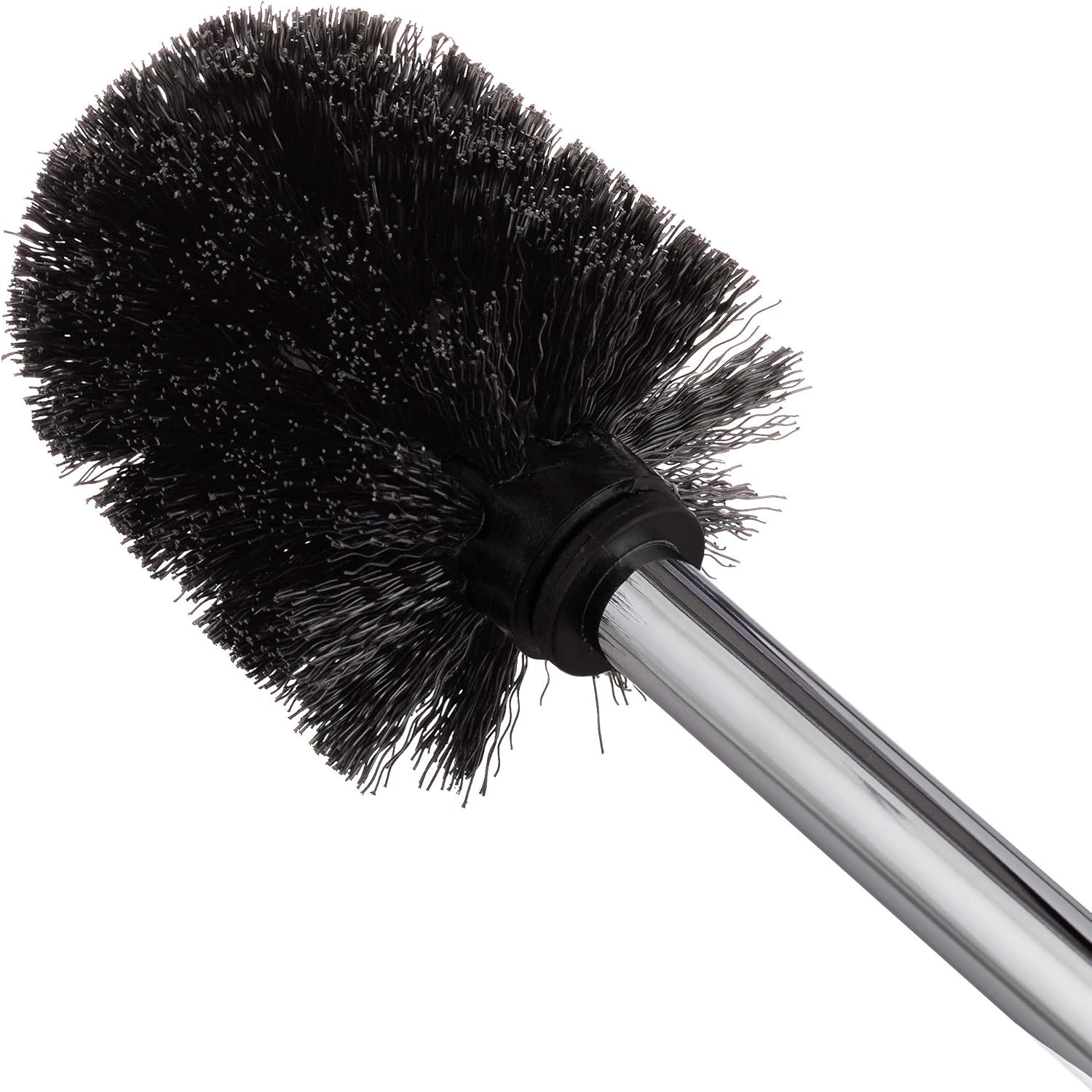 Toilet Brush Holder with Roll Holder - Modern WhiteChrome