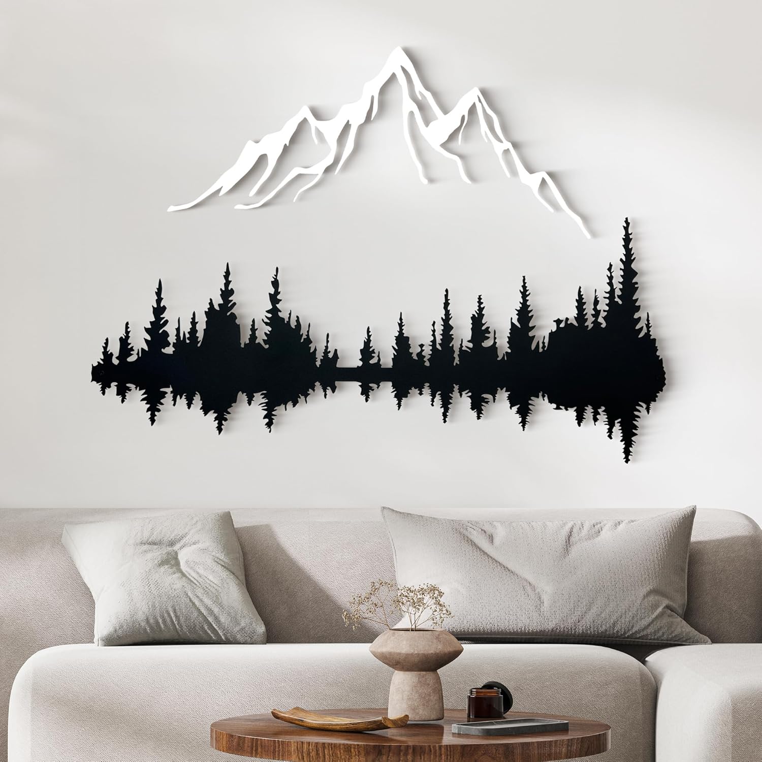 Wita Home Mountain and Forest Metal Wall Art