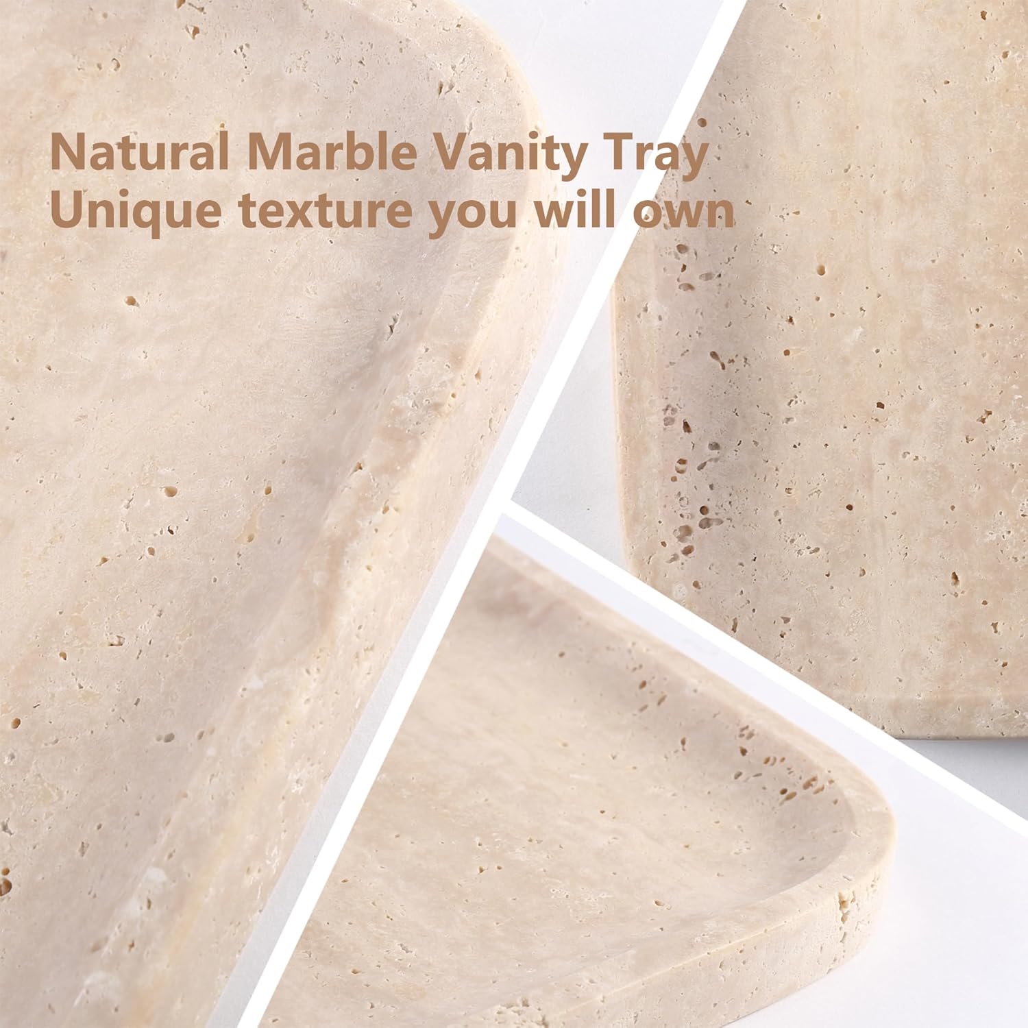 Karibiber Marble Vanity Tray for Bathroom Kitchen Organizer