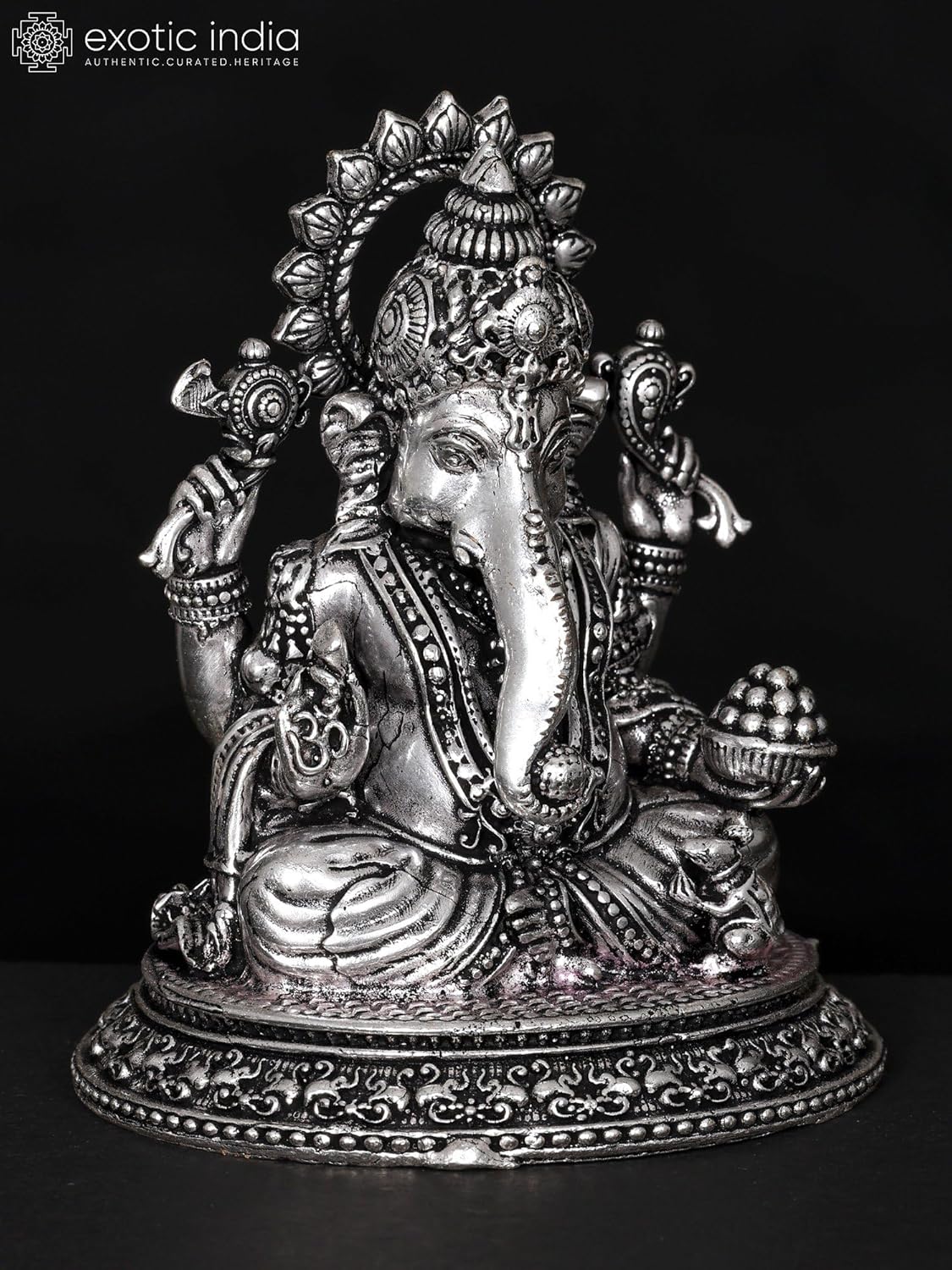 Small Superfine Lord Ganesha Brass Statue for Home or Office