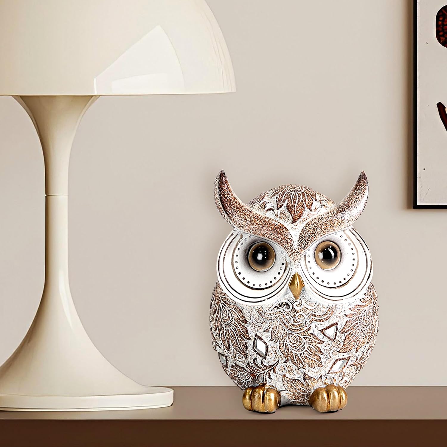 Smadeer Adorable Owl Statue for Home Decor