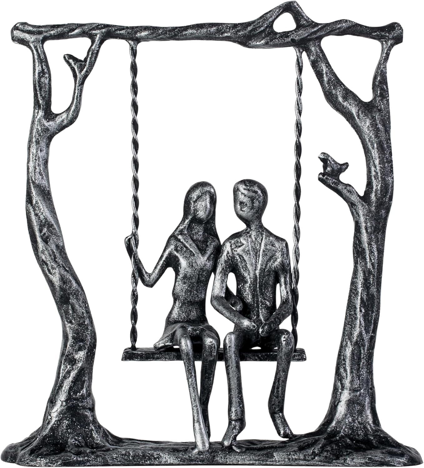 6th Anniversary Iron Sculpture Romantic Couple Statue for Her