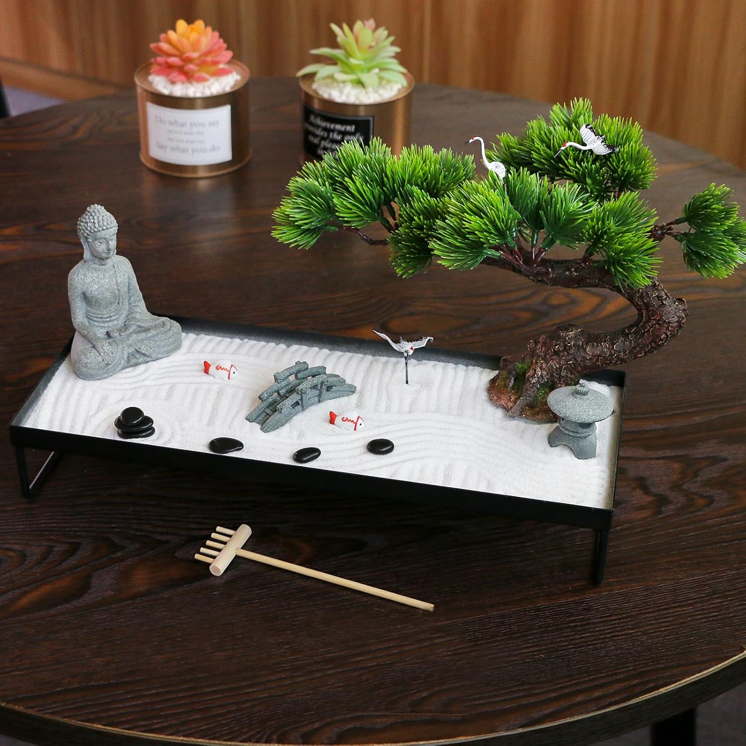 BangBangDa Japanese Meditation Garden Decor for Desk and Office