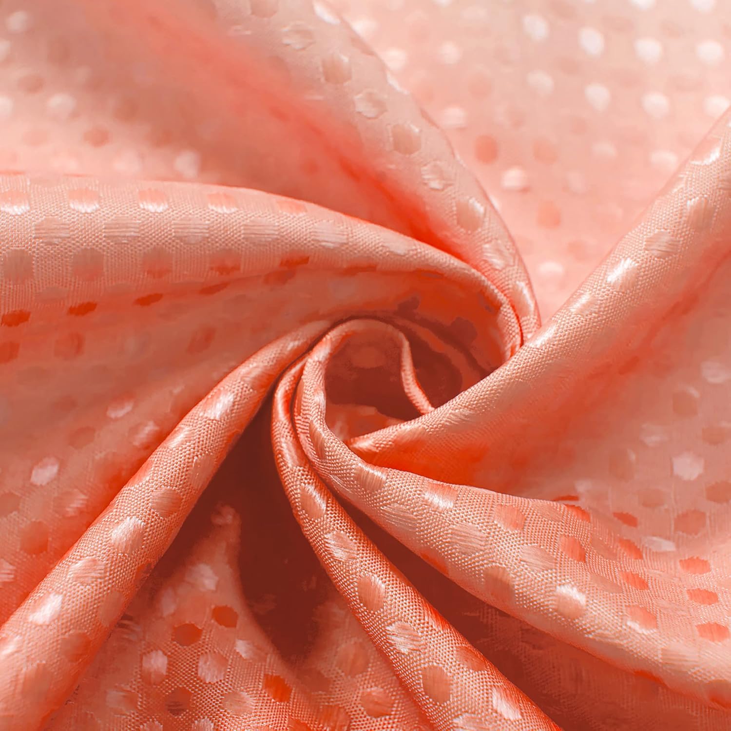 MrsNaturall Peach Ombre Shower Curtain Set 1