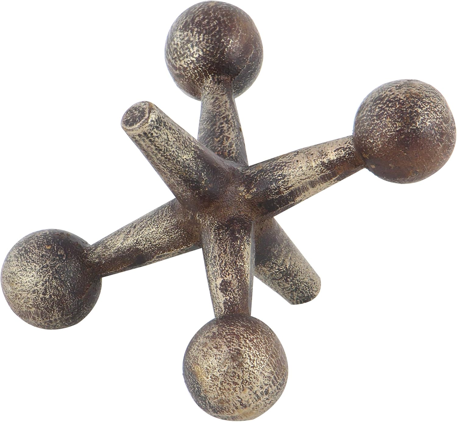 Deco 79 Gold Weathered Metal Statues Set of 3