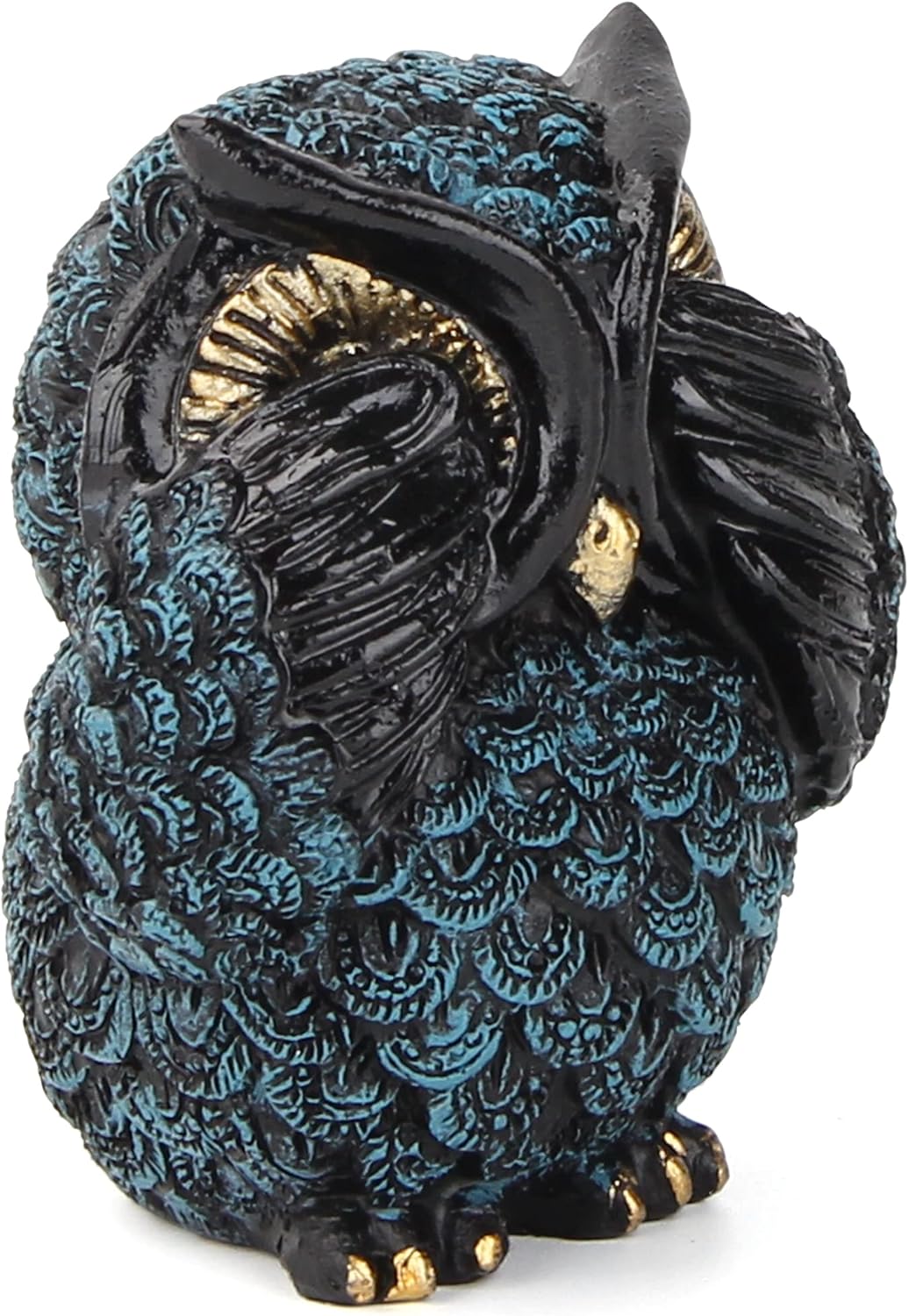 3 Wise Owl Statues for Shelf Decor Retro Boho Designs