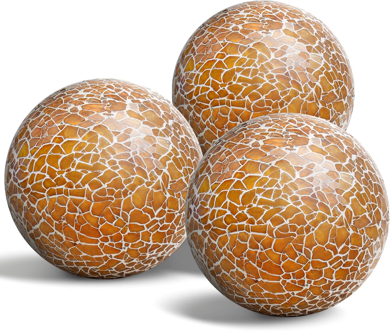 3PCS 335inch Decorative Glass Orbs for Home Party