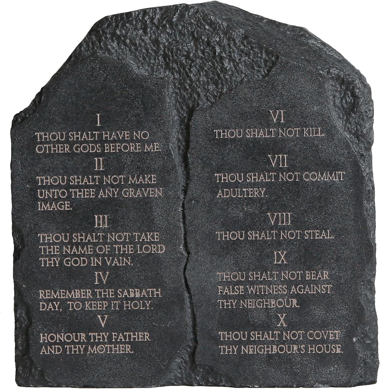Ten Commandments Stone Sculpture - 68 Inch Decor for Home Office