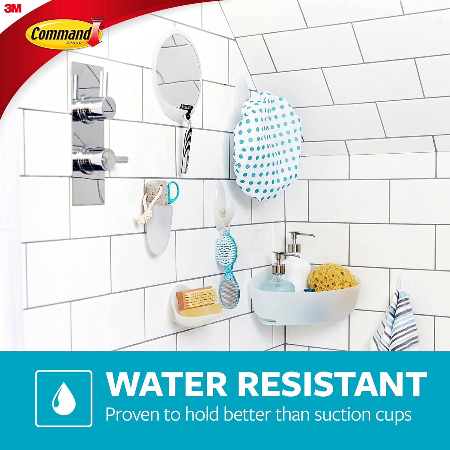 Command Bathroom Accessories 5-Piece Organizer Set