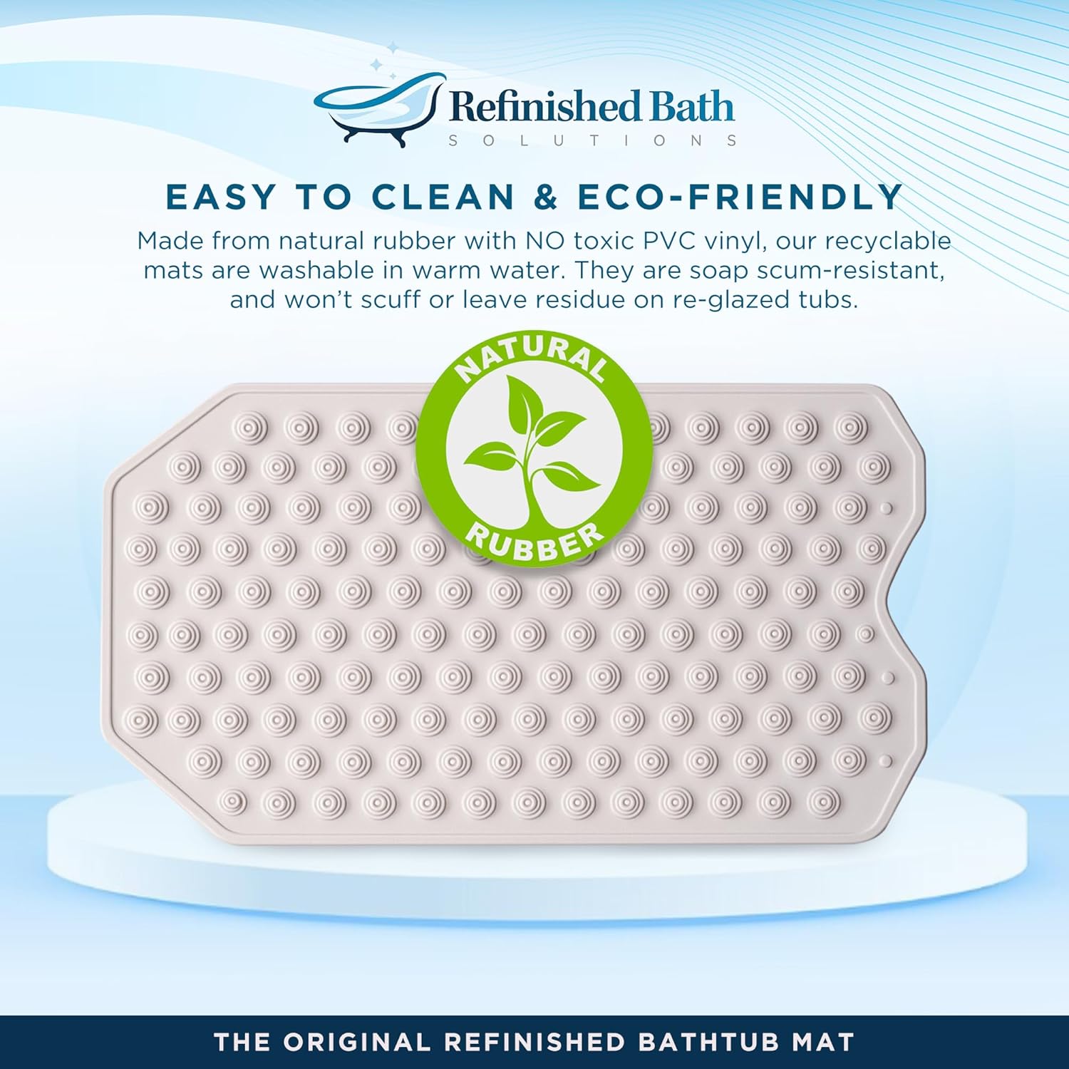 Original Bathtub Mat Non Slip Rubber for Textured Tubs