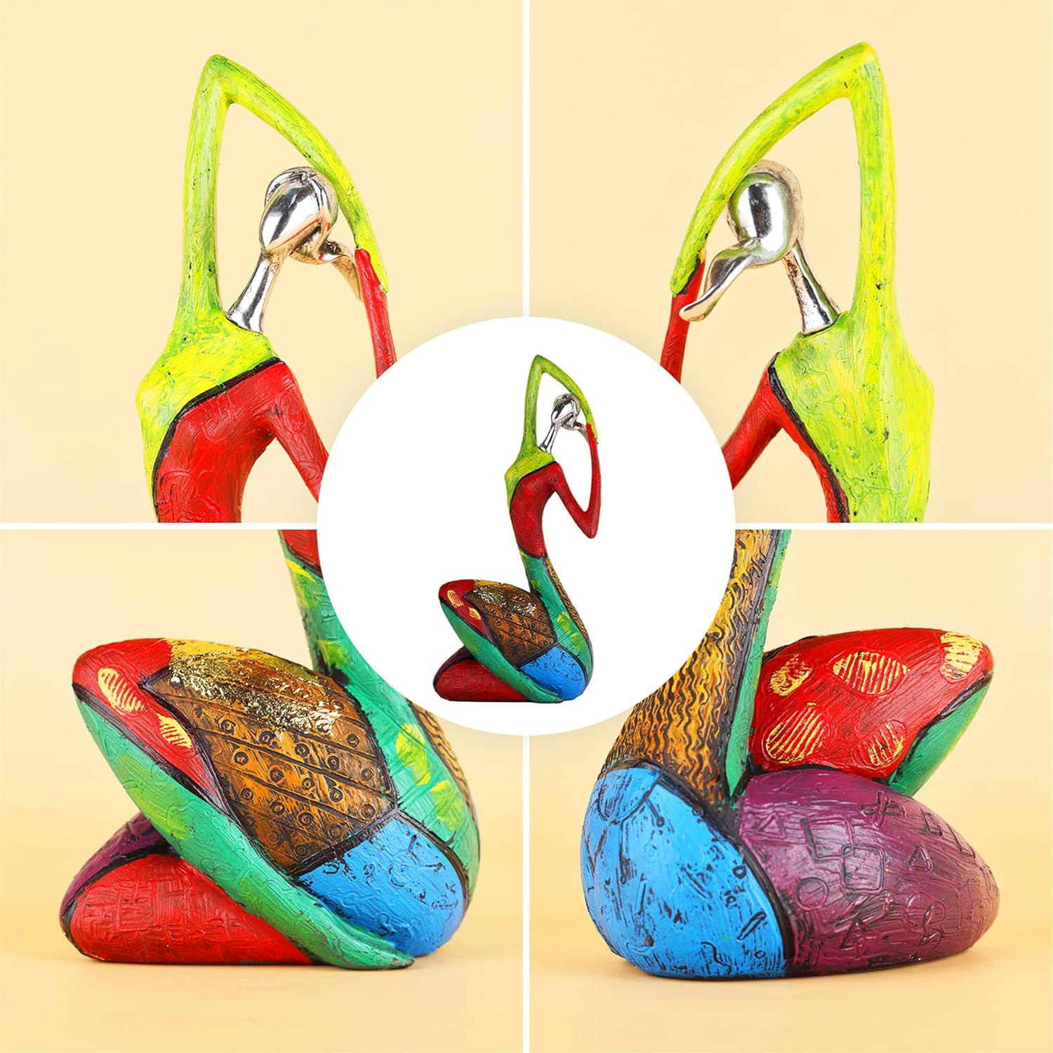 Suruim Colorful Abstract Woman Sculpture Home Decor