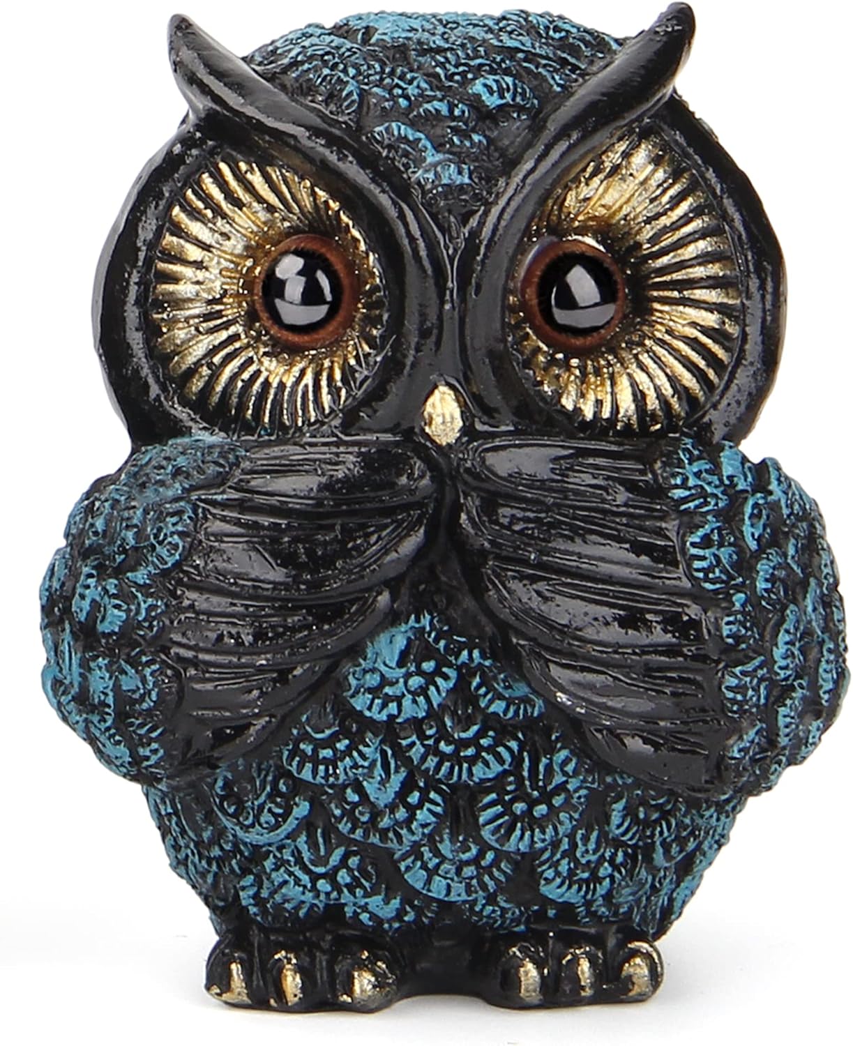 3 Wise Owl Statues for Shelf Decor Retro Boho Designs