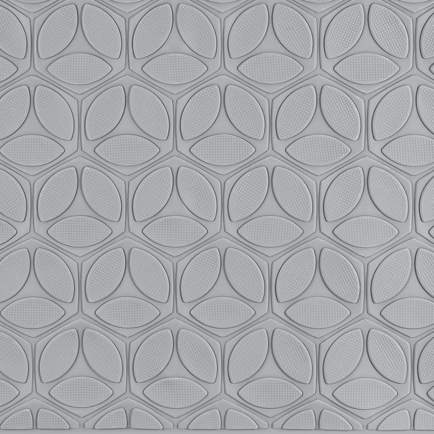 WRISIN Non-Slip Bathtub Mat with Suction Cups - 17x35 Inch Gray