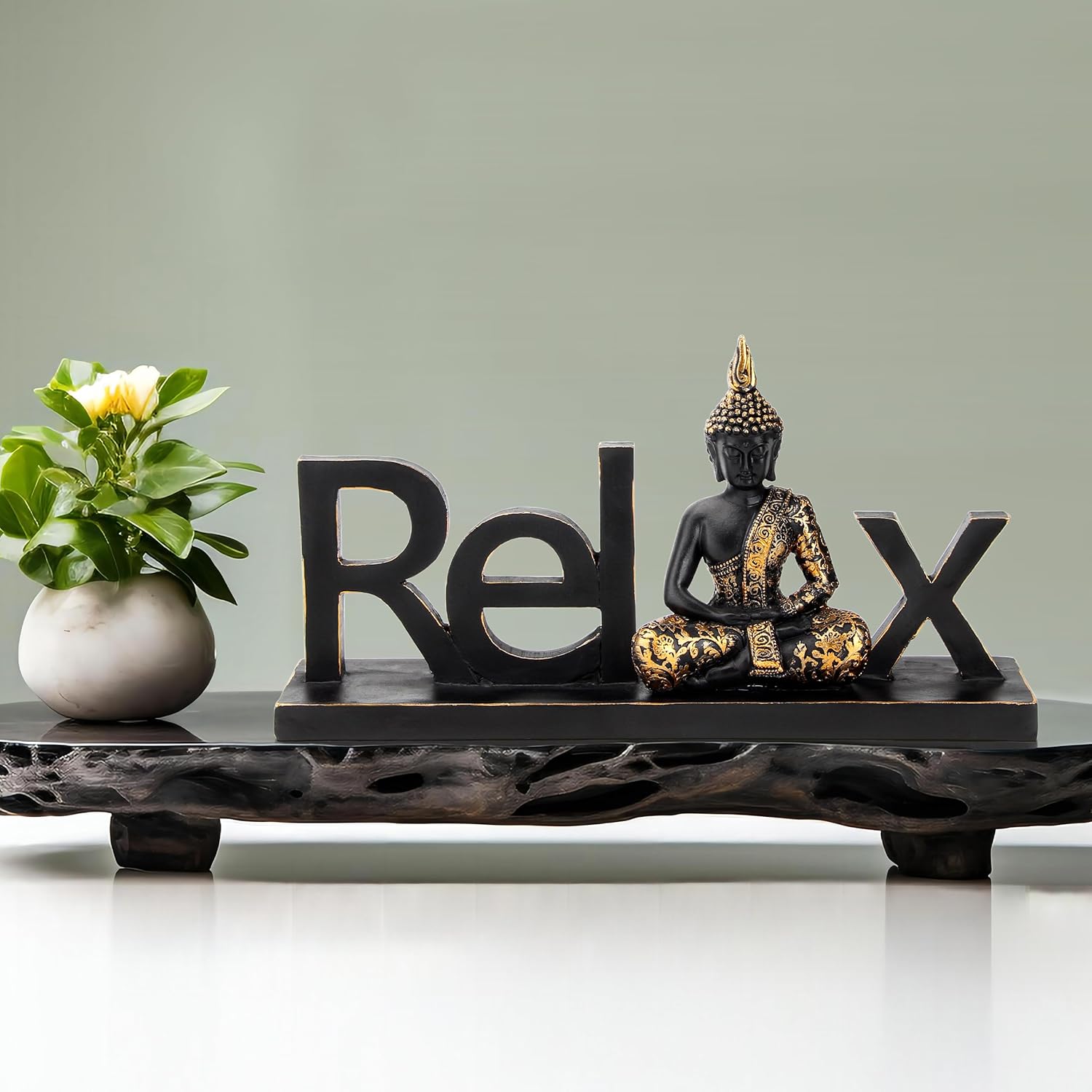Smadeer Laughing Buddha Statue - Zen Decor for Home Meditation