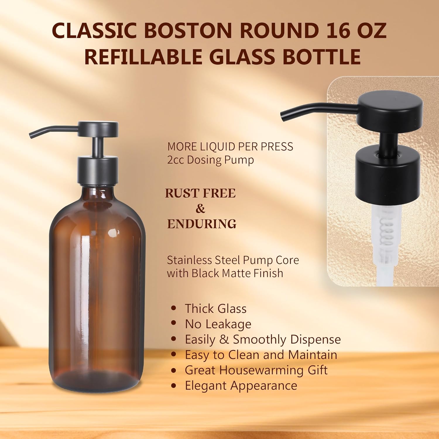 Ronasip 5-Piece Kitchen Soap Dispenser Set