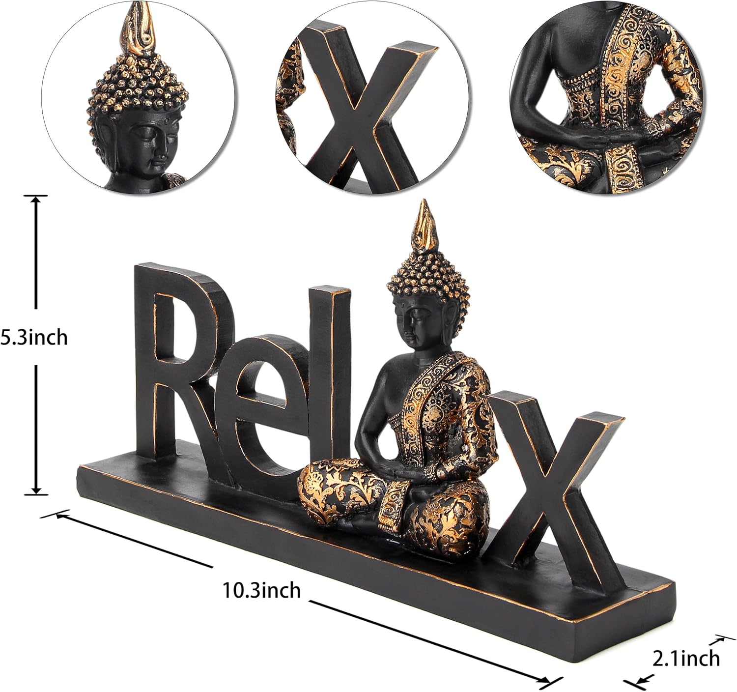 Smadeer Laughing Buddha Statue - Zen Decor for Home Meditation