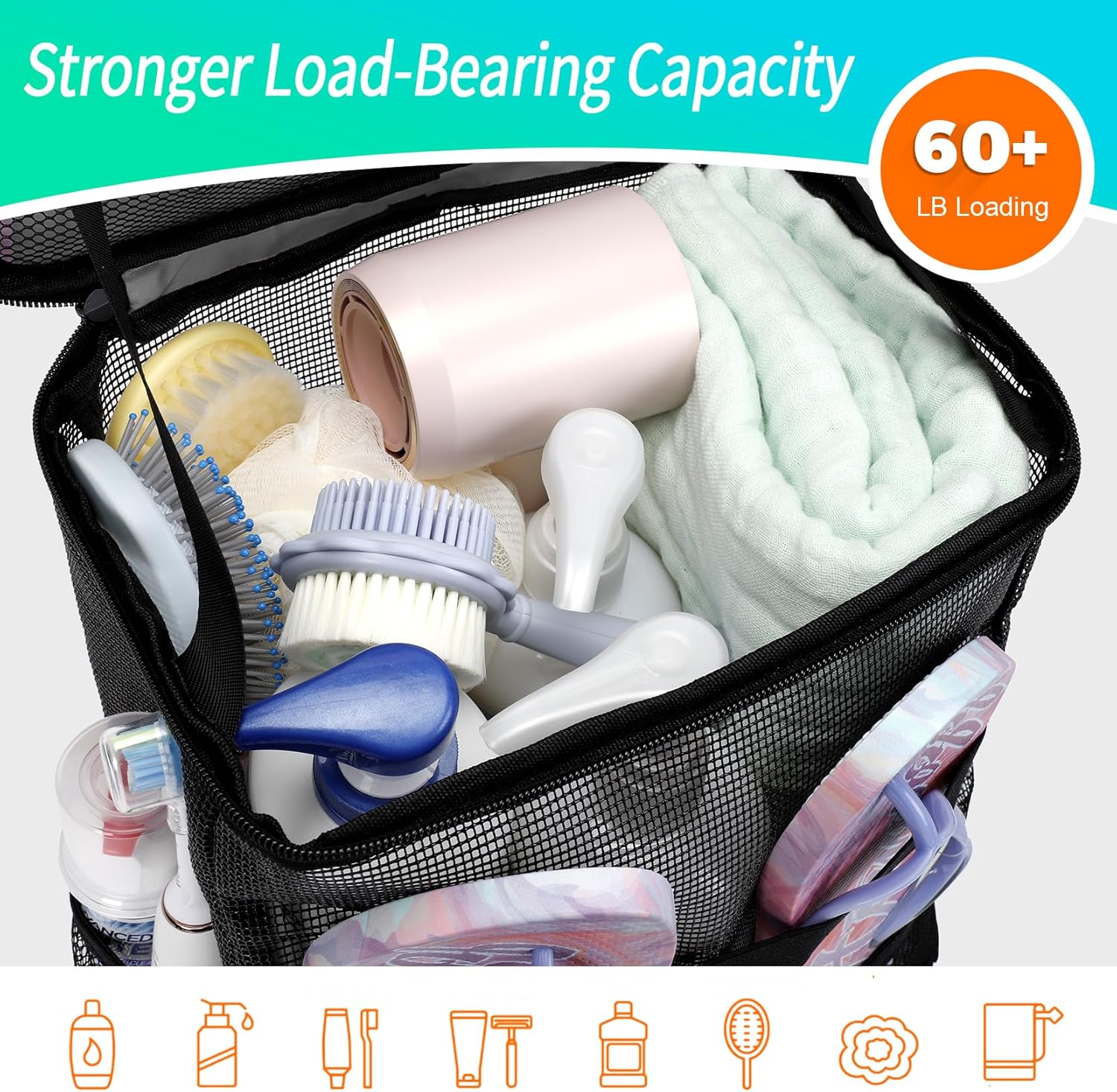 EaseGave Mesh Shower Caddy - Portable Large Capacity