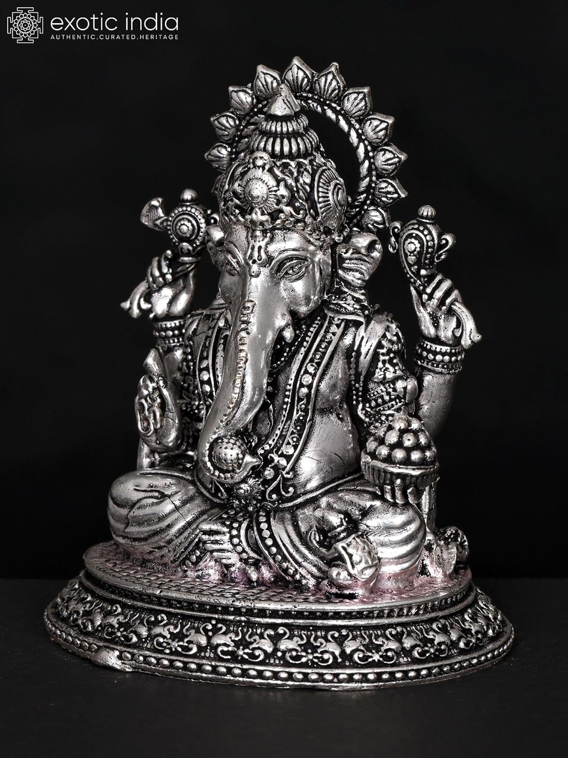 Small Superfine Lord Ganesha Brass Statue for Home or Office