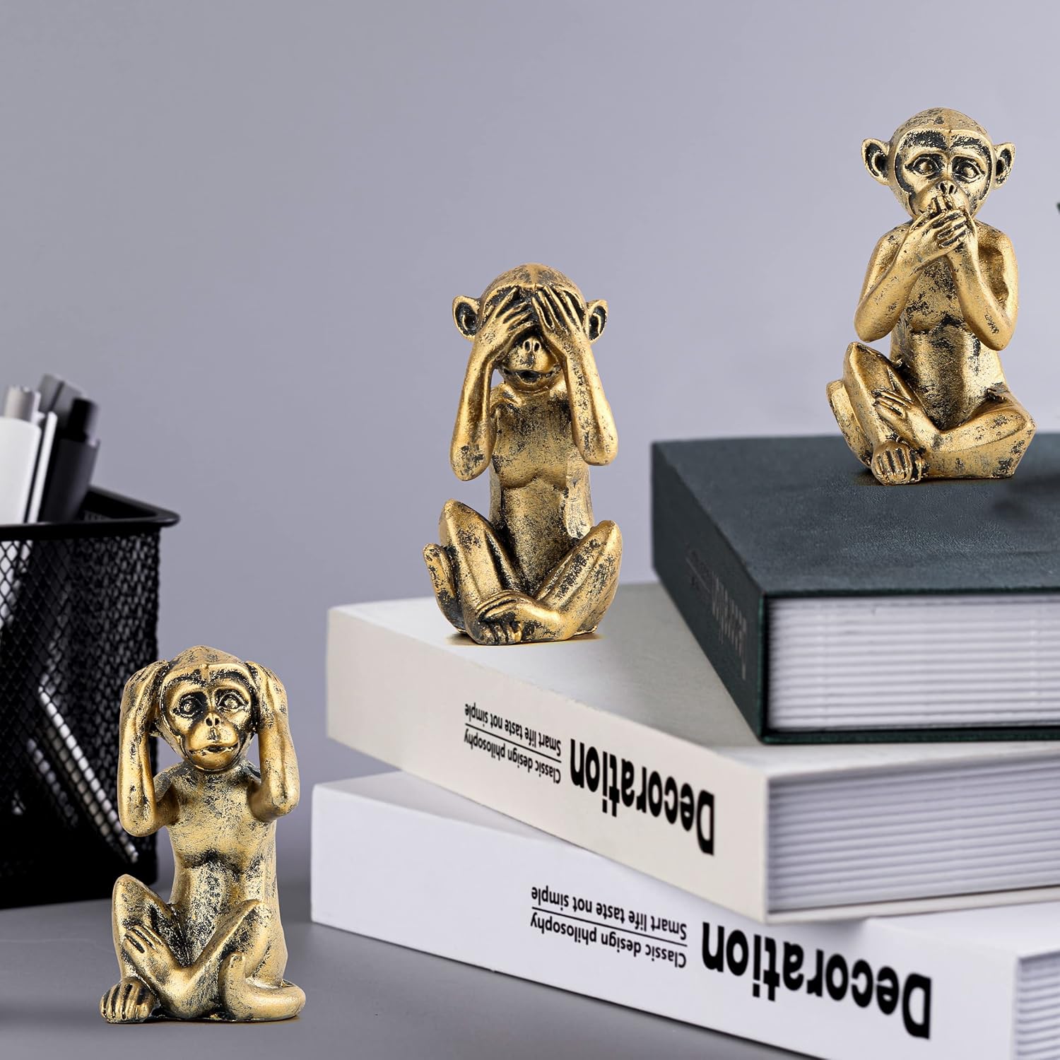 Leekung 3 Wise Monkeys Statue Home Decor