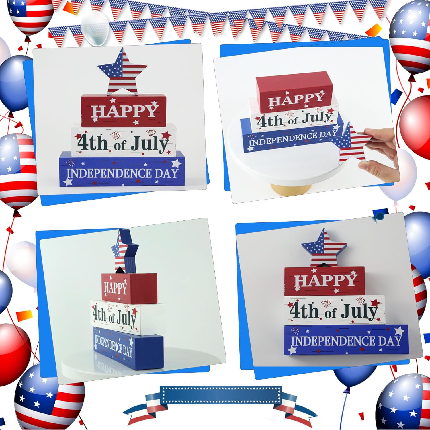 Laoone 4th of July Patriotic Decorations Set