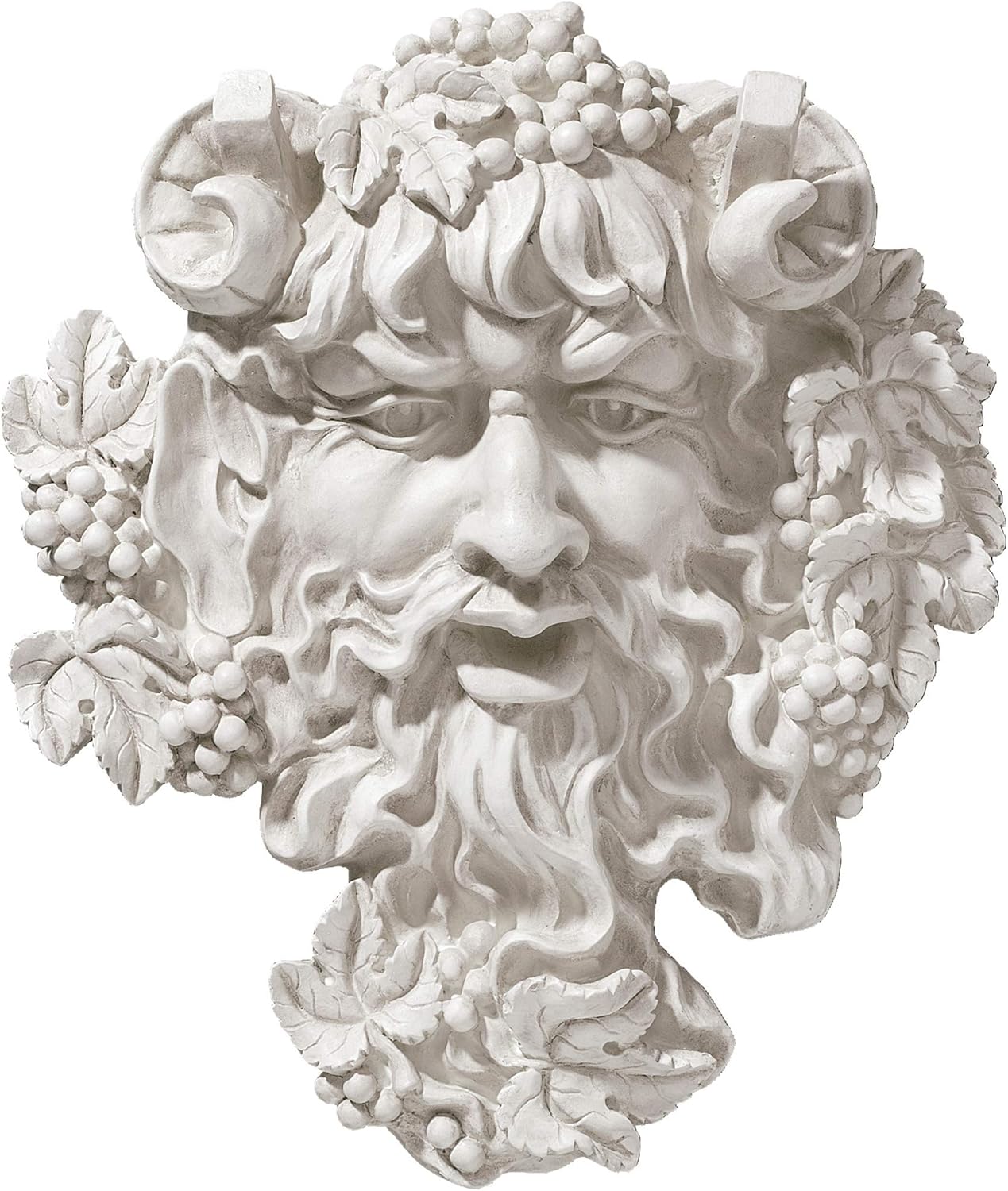 Design Toscano Bacchus Wall Sculpture 12 Inch Tall Cast Stone Resin Antique Finish