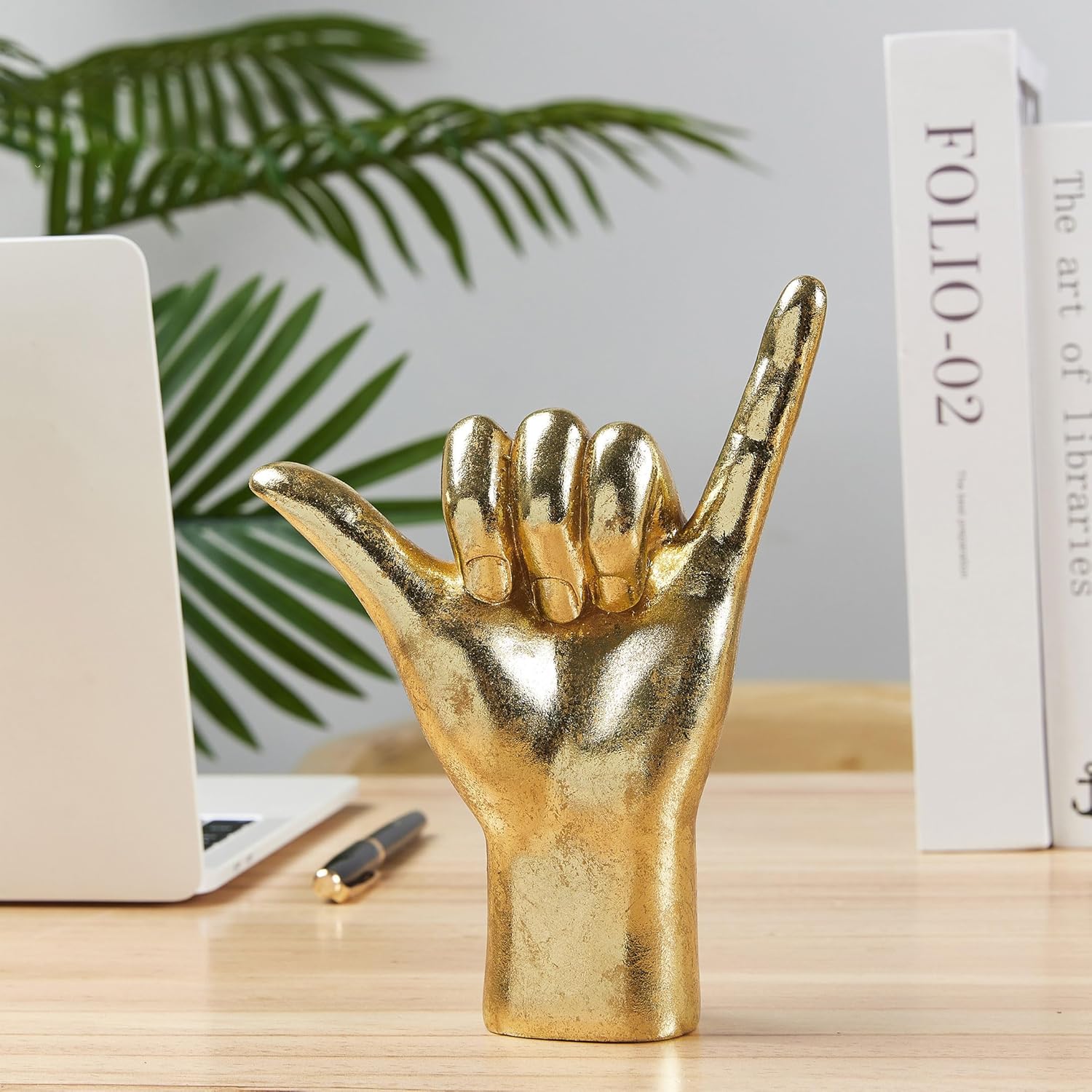 78 Resin Gold ASL Signal Sculpture Statue 1