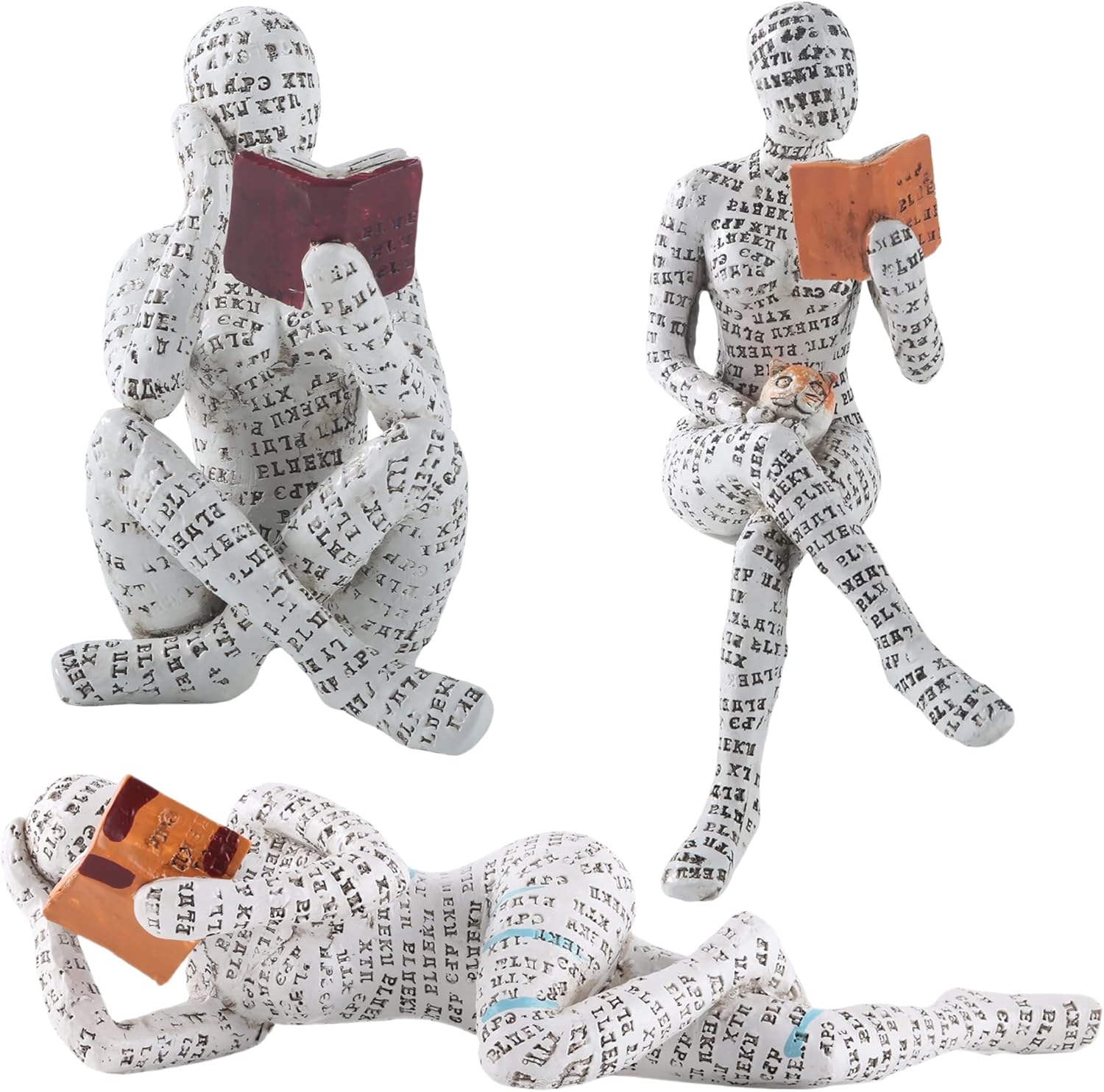 GRAPMKTG Reading Women Statue Aesthetic 3 Pack