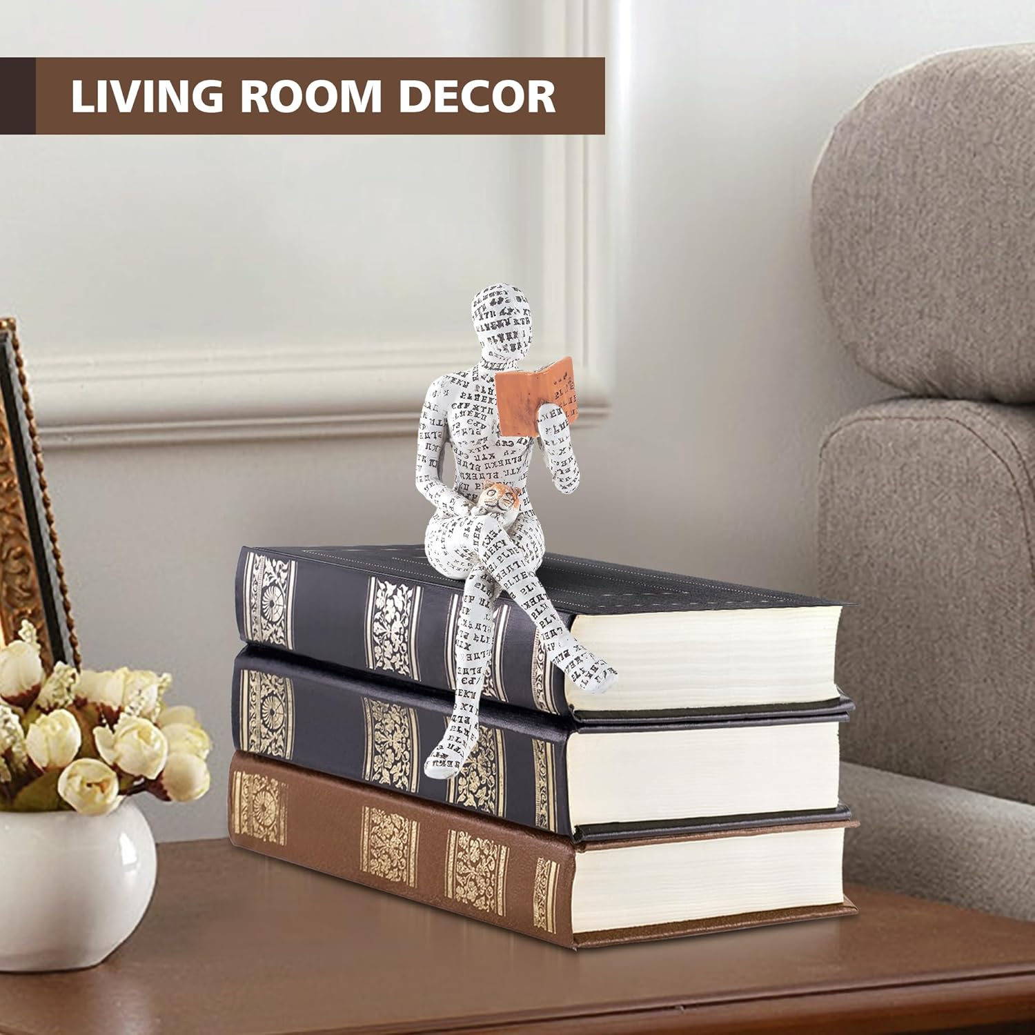 GRAPMKTG Reading Women Statue Aesthetic 3 Pack