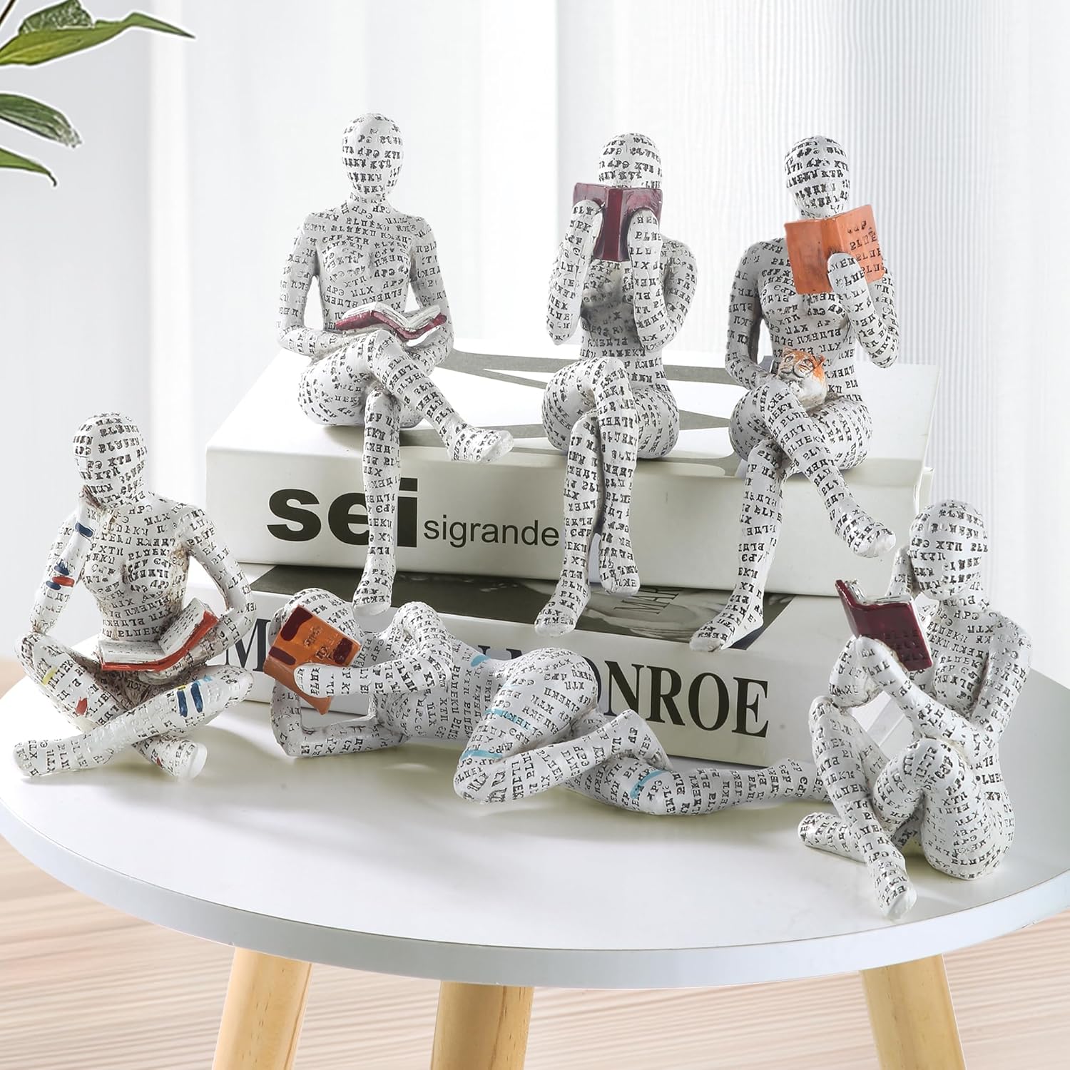 GRAPMKTG Reading Women Statue Aesthetic 3 Pack