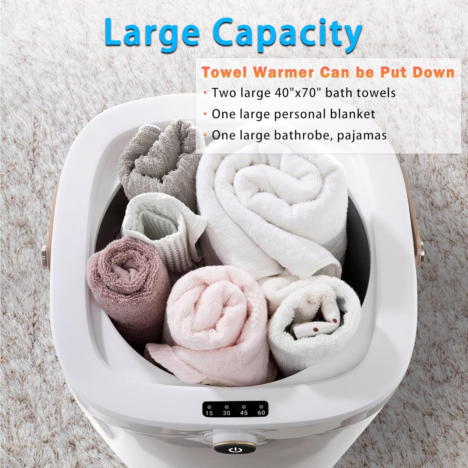 TMWINGS Luxury Towel Warmer Bucket Style - Yellow