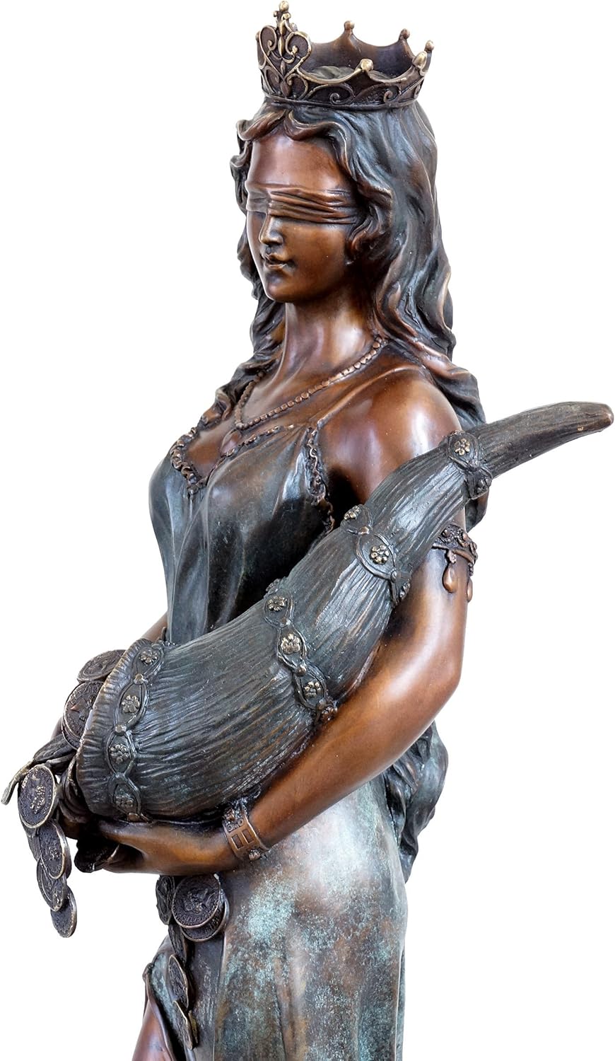 Kunst Ambiente Large Bronze Goddess of Luck Statue