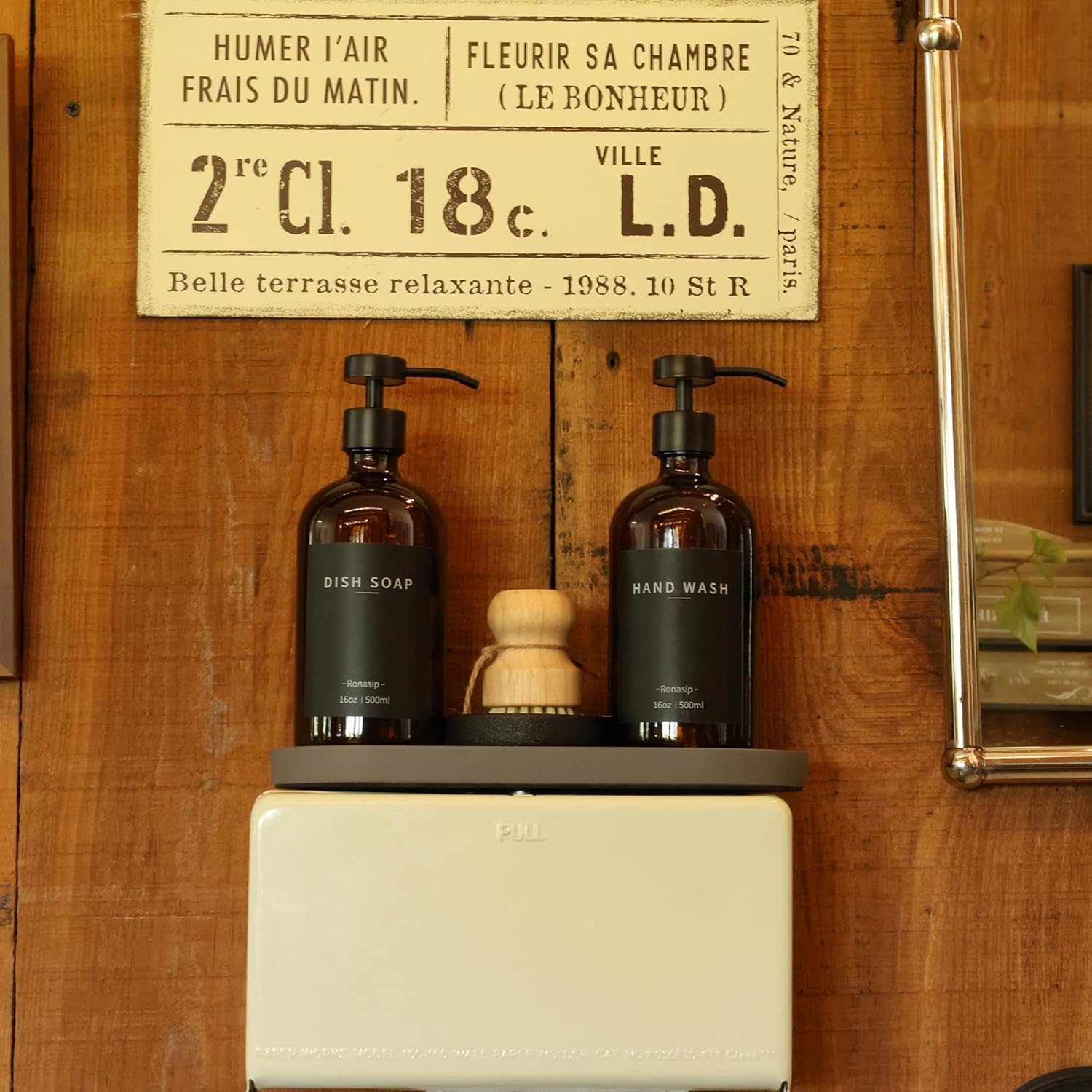 Ronasip 5-Piece Kitchen Soap Dispenser Set