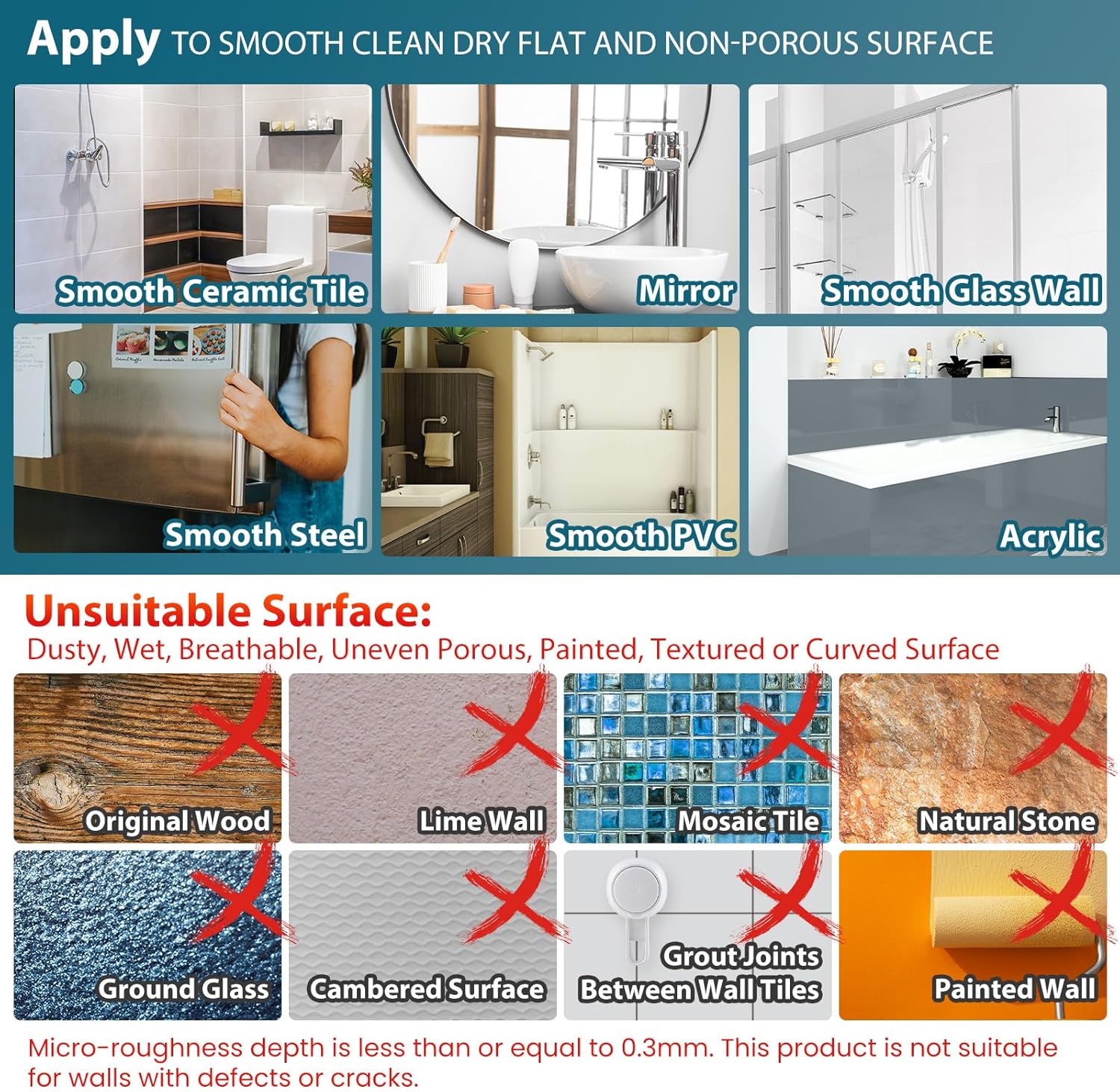 TAILI Heavy Duty Suction Shower Caddy with Hooks and Soap Holder