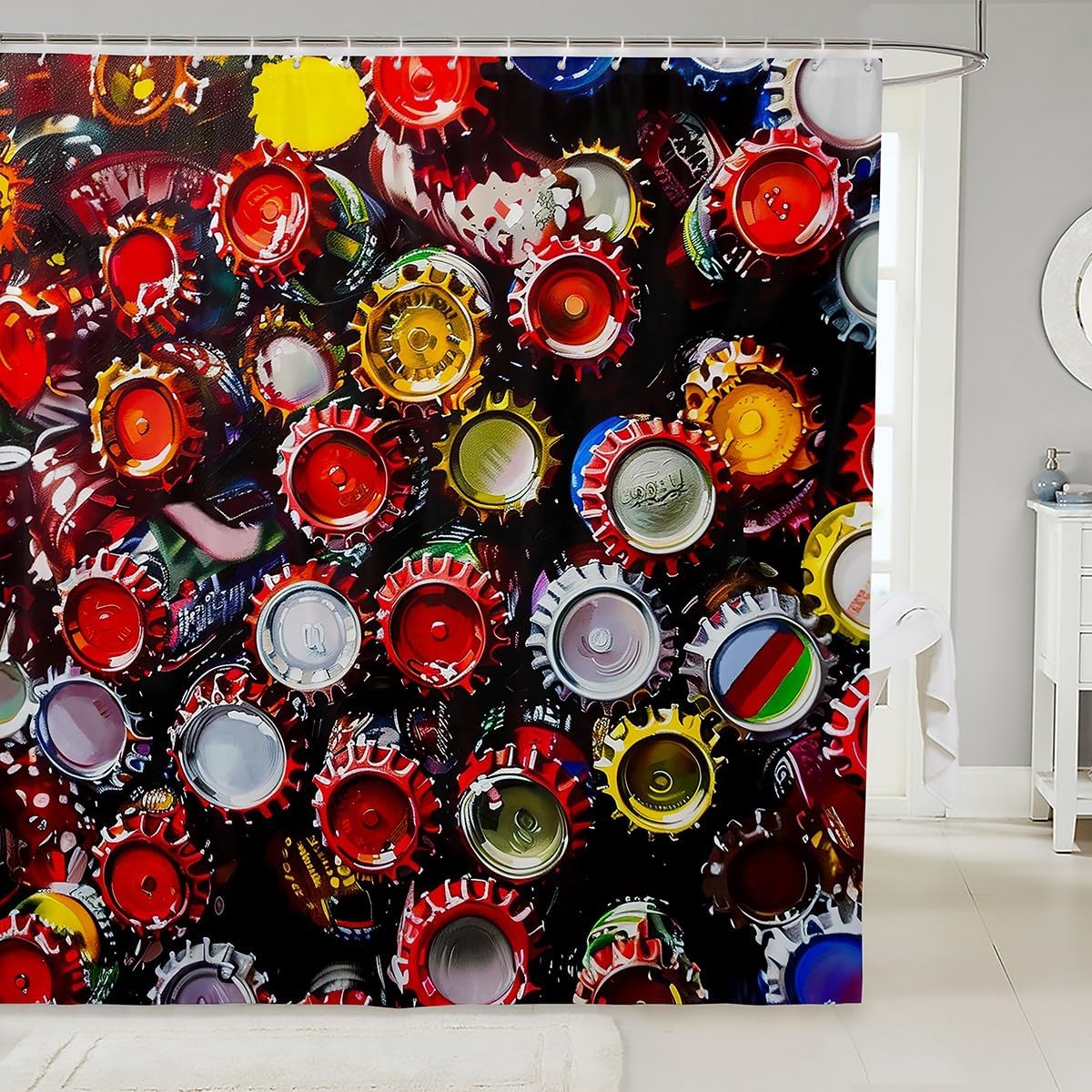Feelyou Kids Wine Bath Curtain Set 72x84