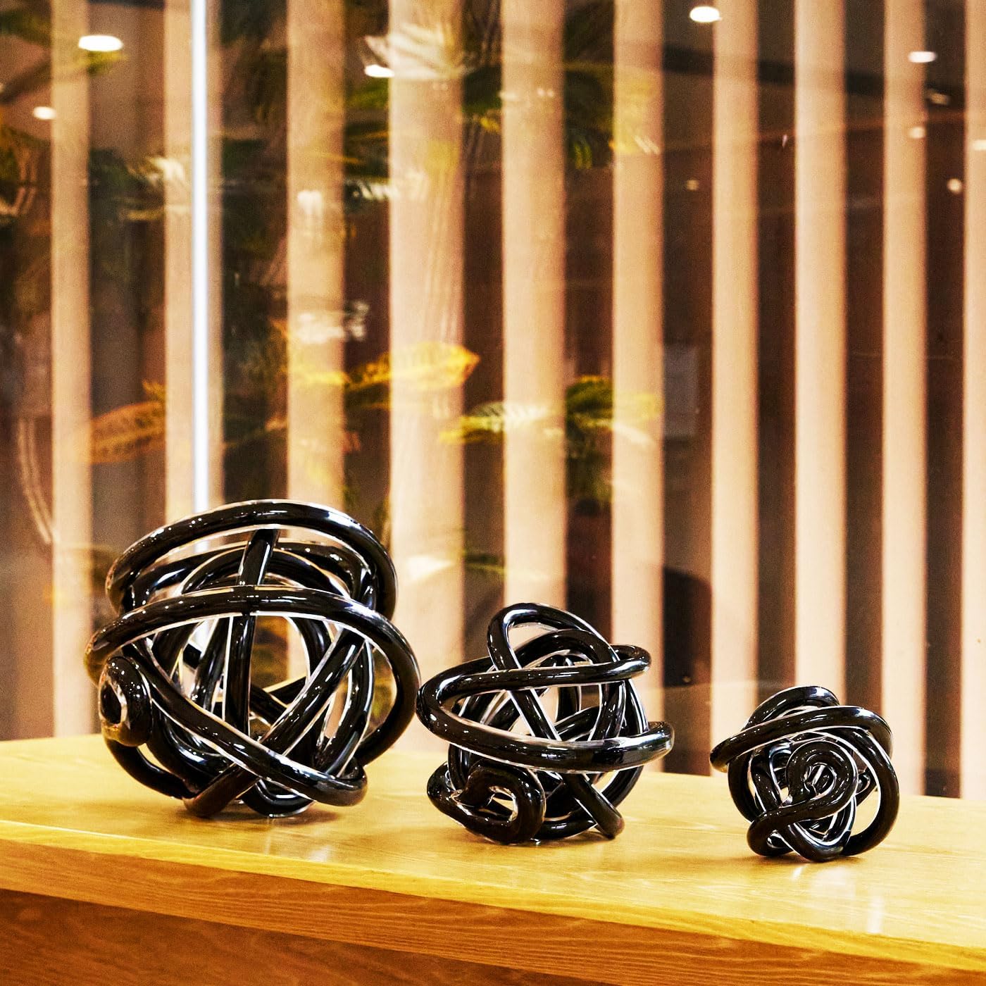 Luxury Lane Infinity Knot Decorative Glass Ball 4 inch