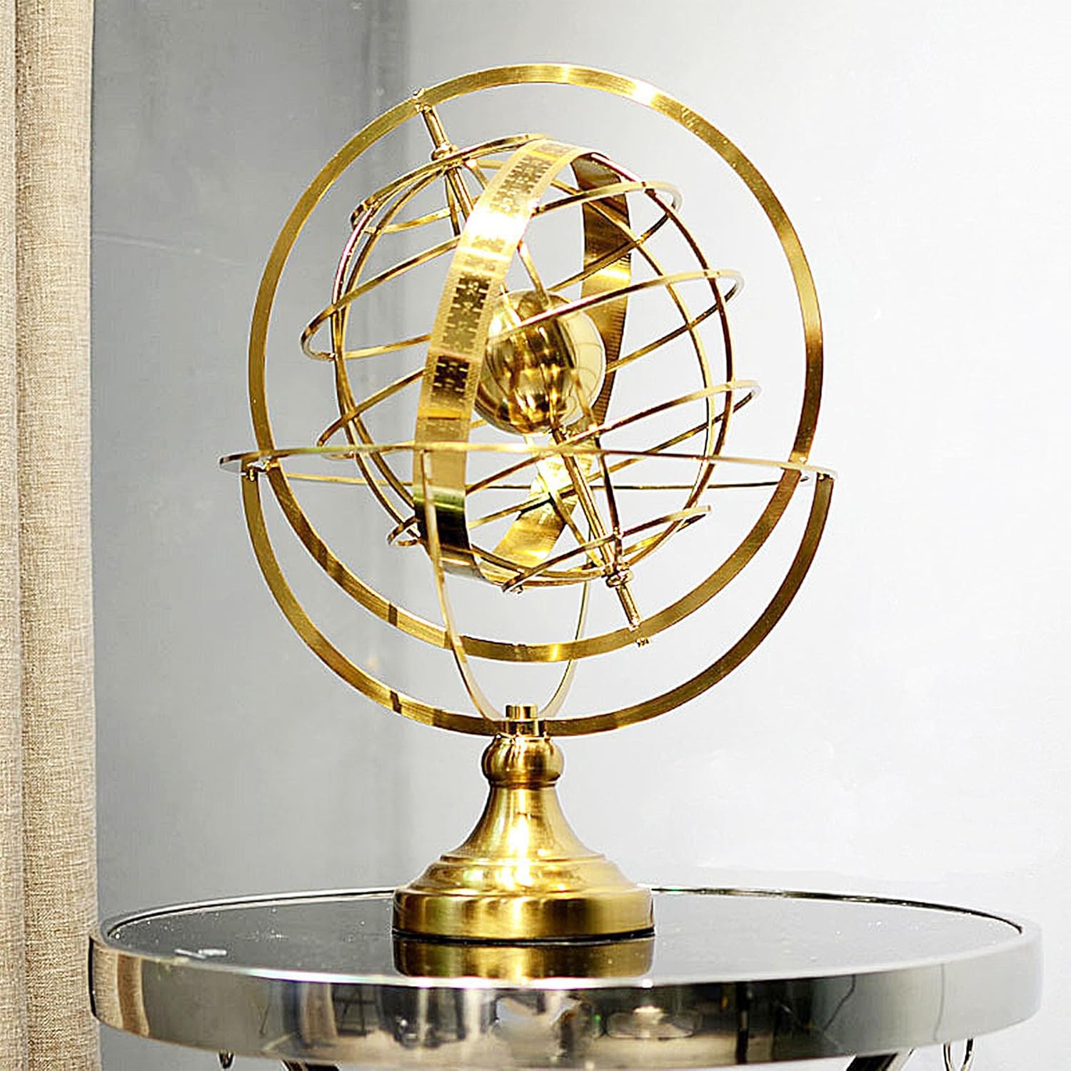 Decorative Gold Globe Armillary Sphere Tabletop Ornament S