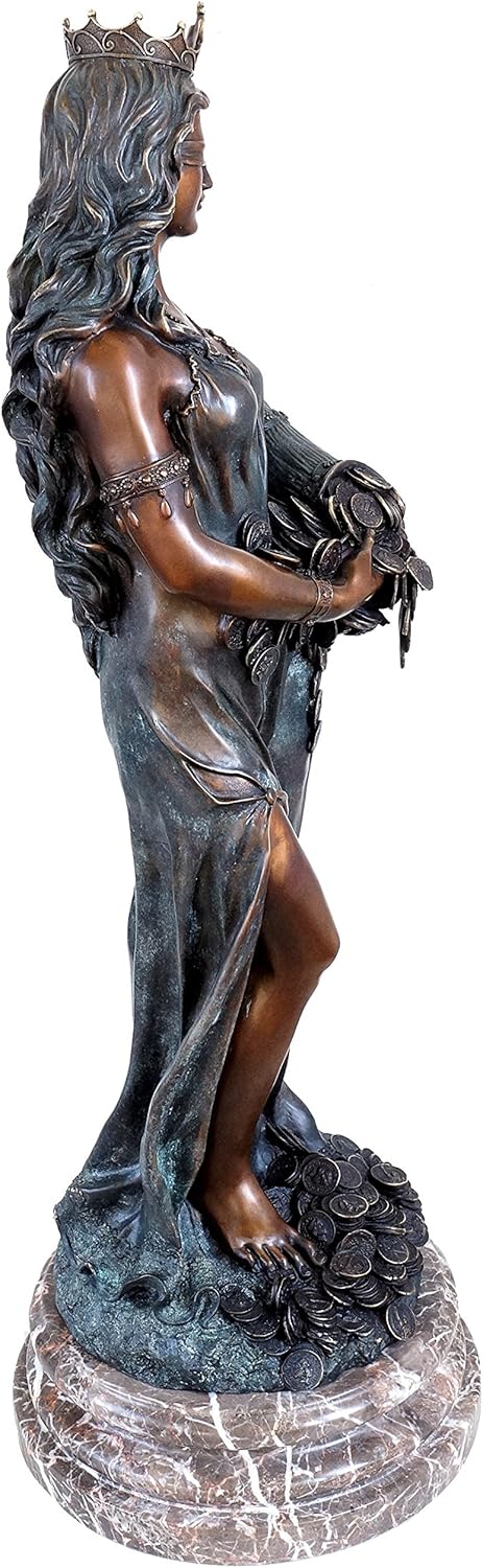 Kunst Ambiente Large Bronze Goddess of Luck Statue