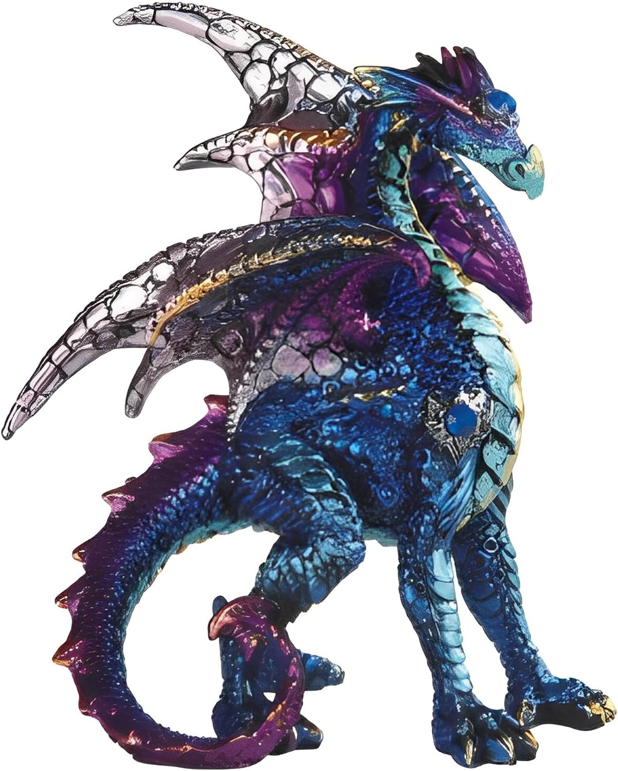 ICE ARMOR 5 Inch Blue Purple Dragon Statue Decor