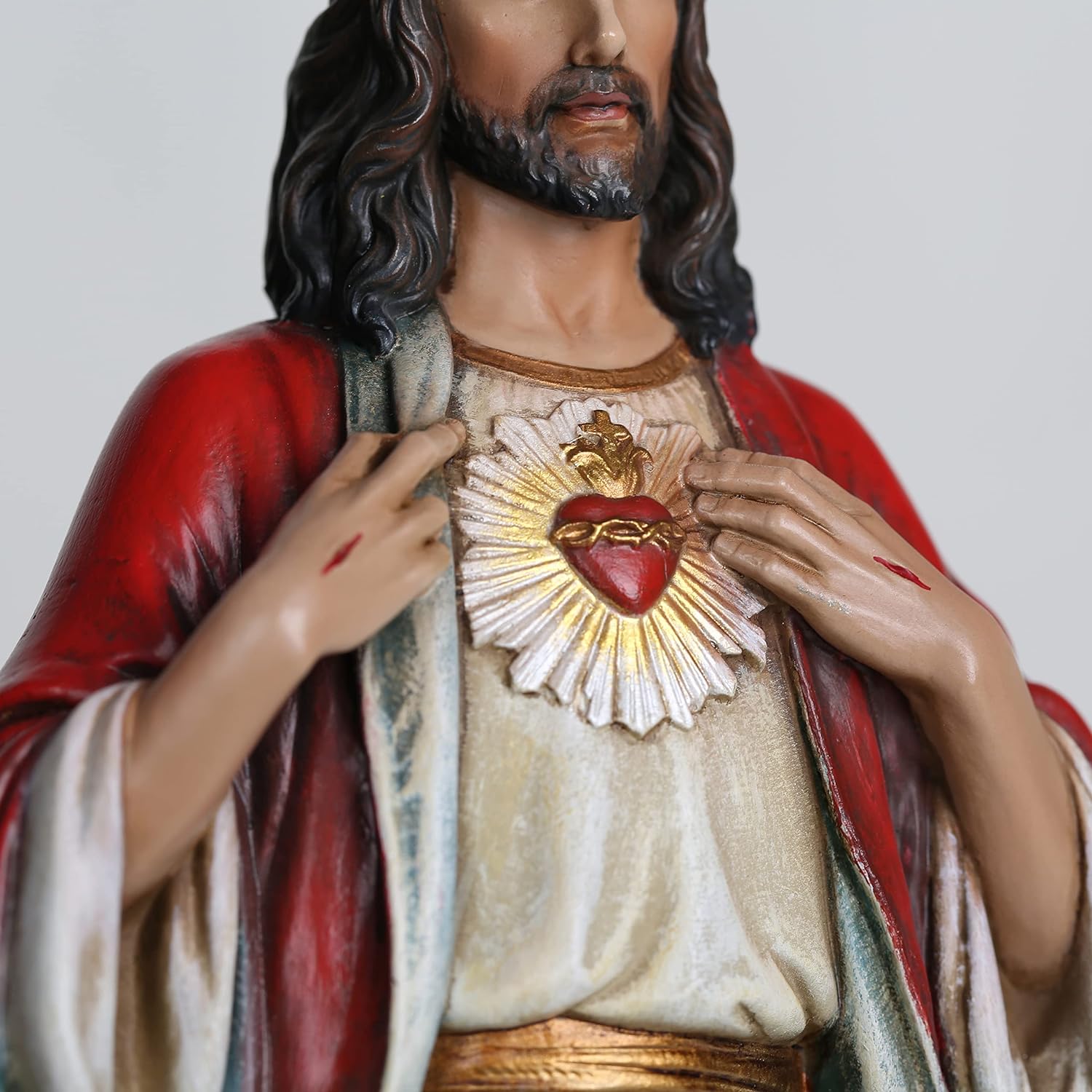 BC Catholic Sacred Heart of Jesus Statue 10 Inch Religious Indoor Decor