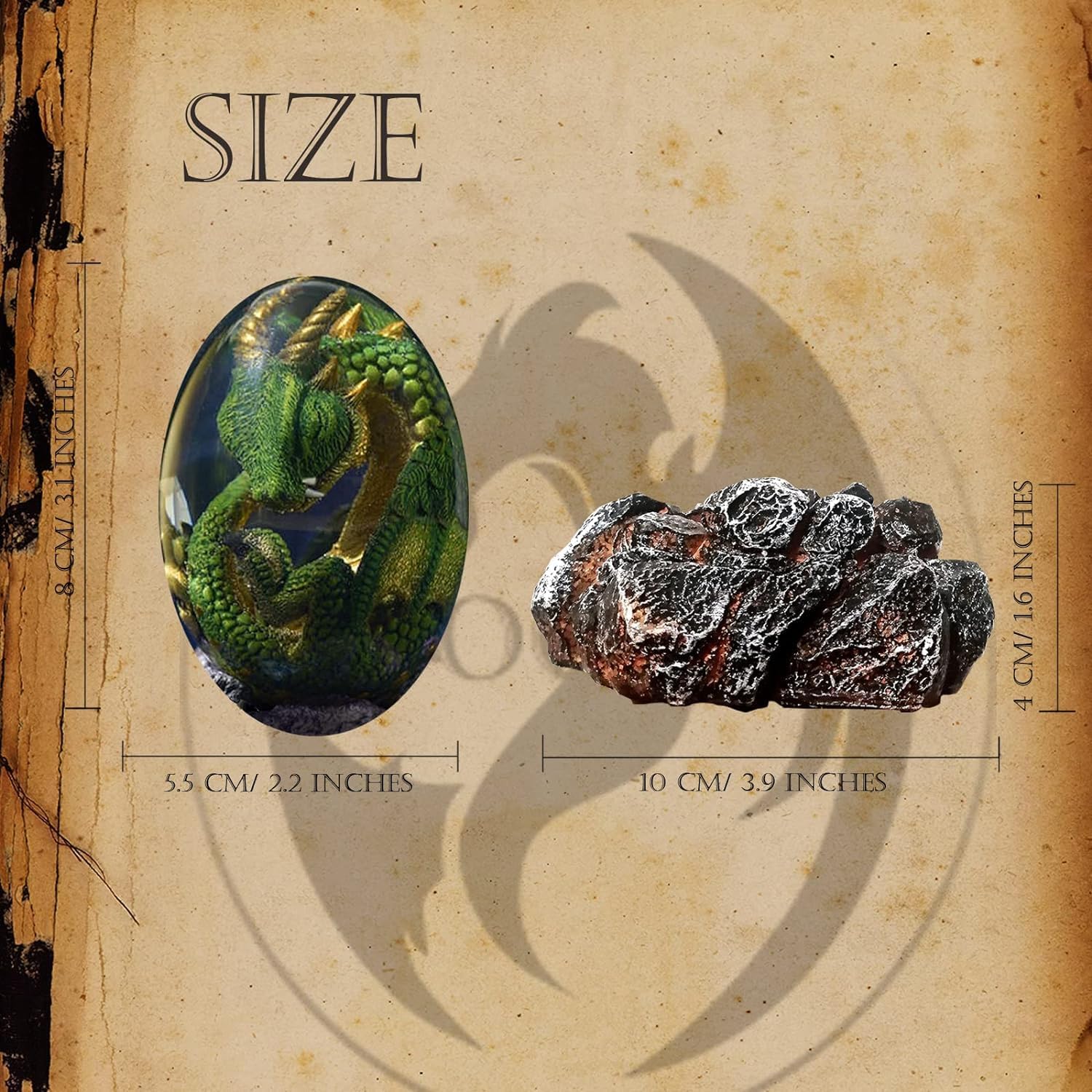 ACOCOFE Lava Dragon Egg with Green Base